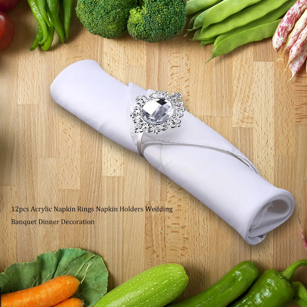 Napkin Ring Banquet Decorations Napkins Holders Product Wedding Rings Serviette Unique Bridal Shower