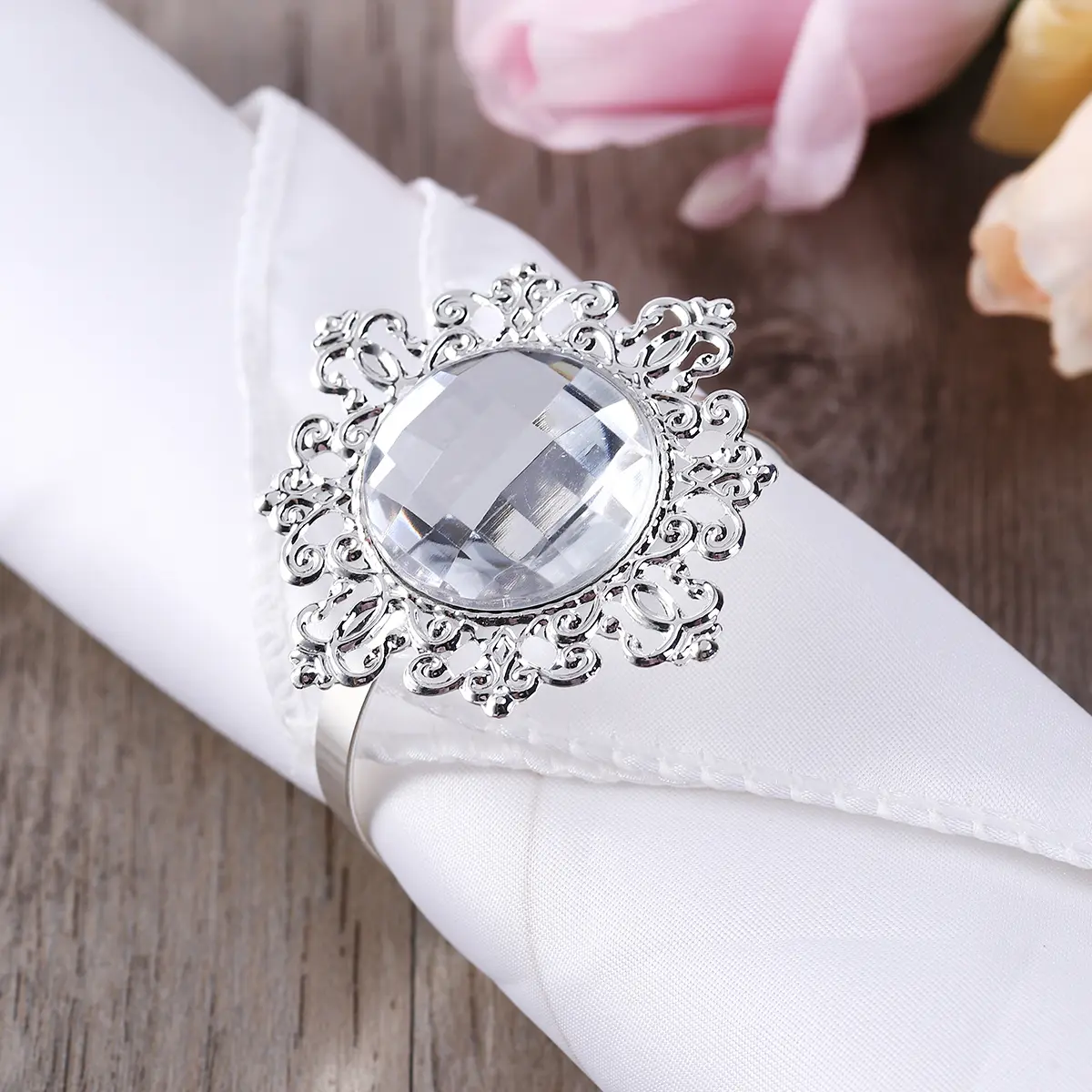 Napkin Ring Banquet Decorations Napkins Holders Product Wedding Rings Serviette Unique Bridal Shower