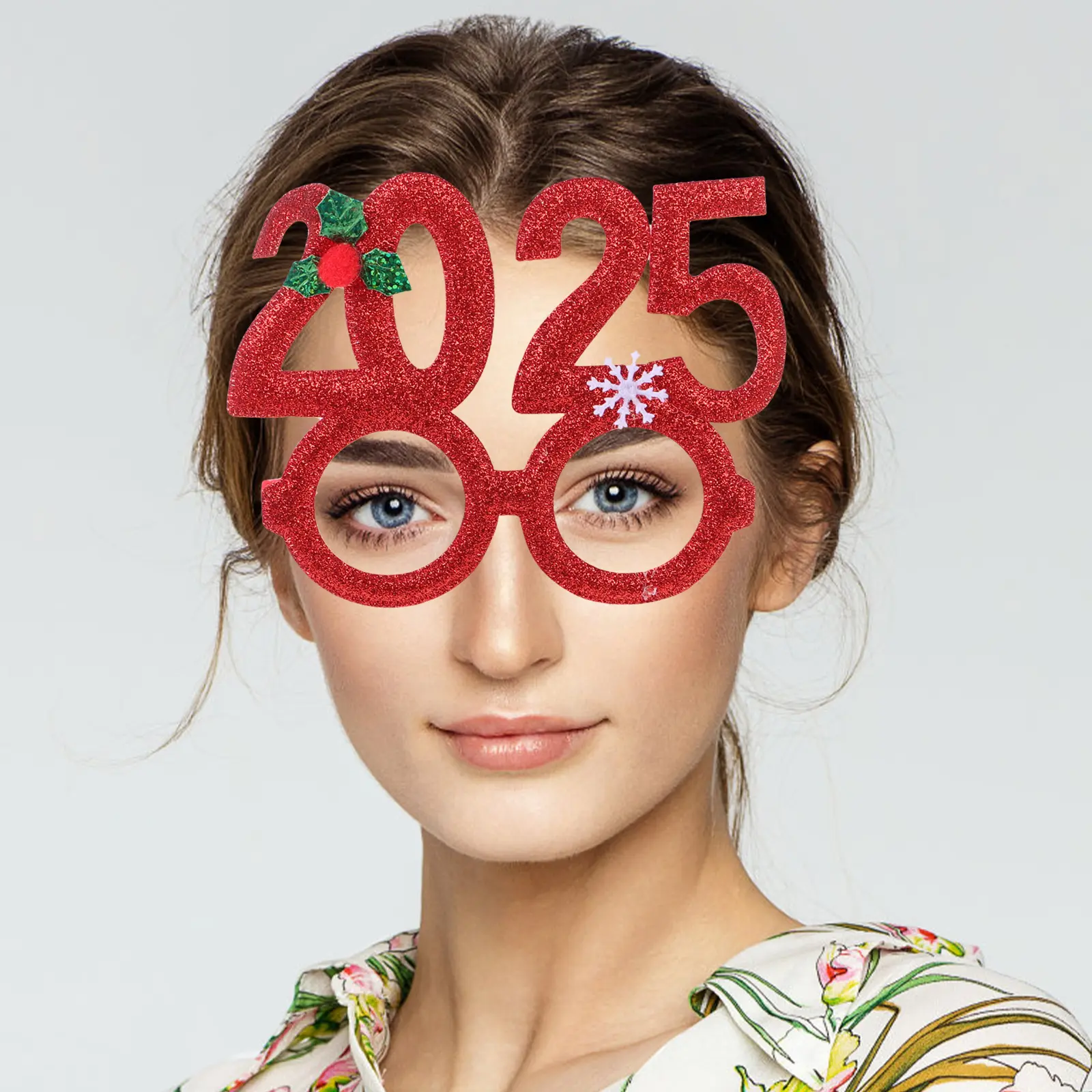 3Pcs NewYearPartyGlasses StylishBlackGoldFrame PhotoBoothProps HappyNewYearDecorations 2025Supplies PartyAccessories