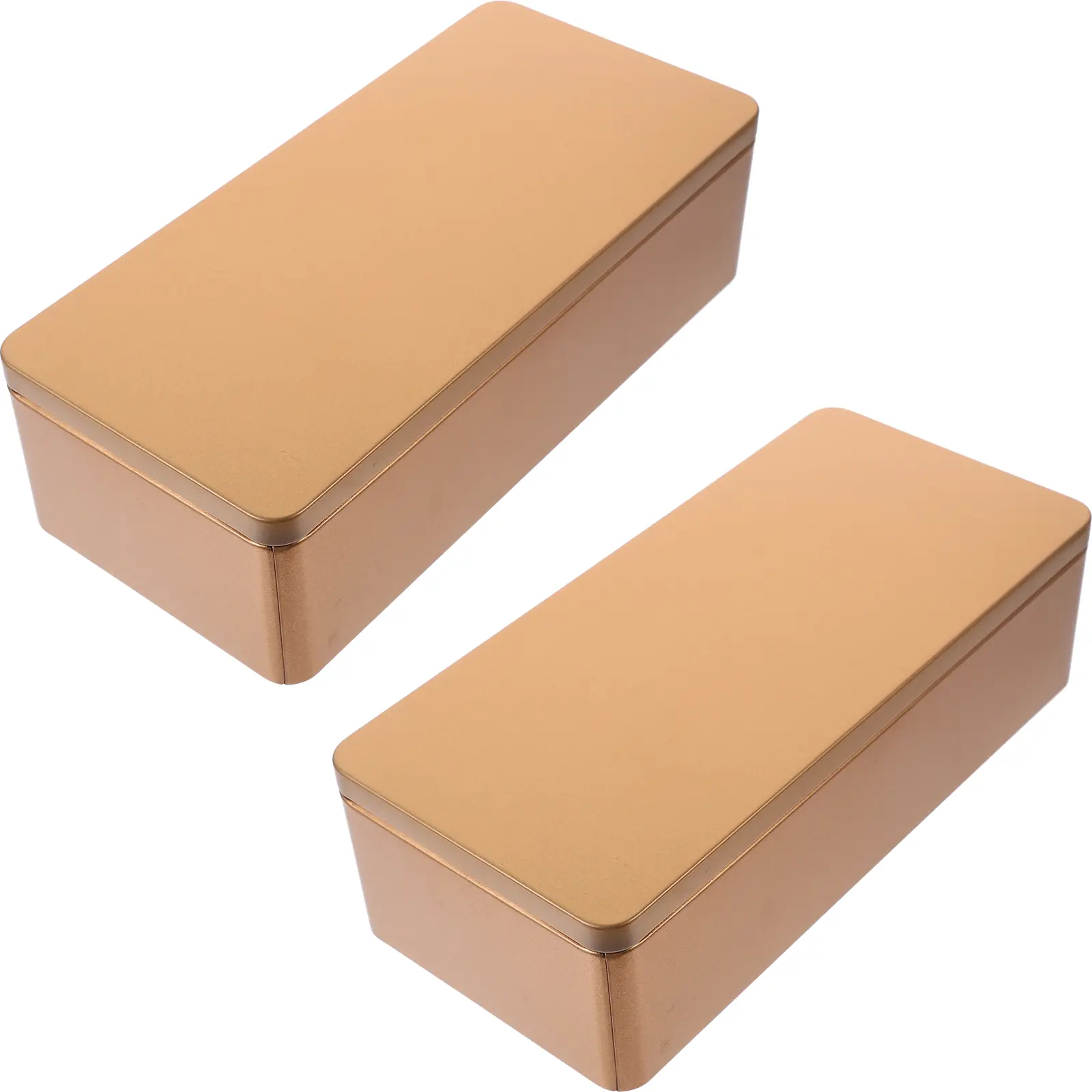 2Pcs Iron Boxes for Tea Storage Lightweight Practical Gift Containers Tinplate Candy Cans Wedding Anniversary