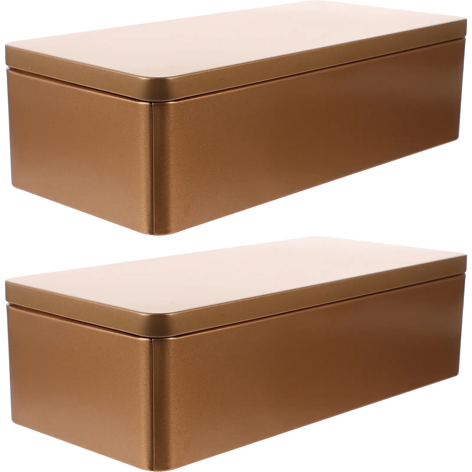 2Pcs Iron Boxes for Tea Storage Lightweight Practical Gift Containers Tinplate Candy Cans Wedding Anniversary