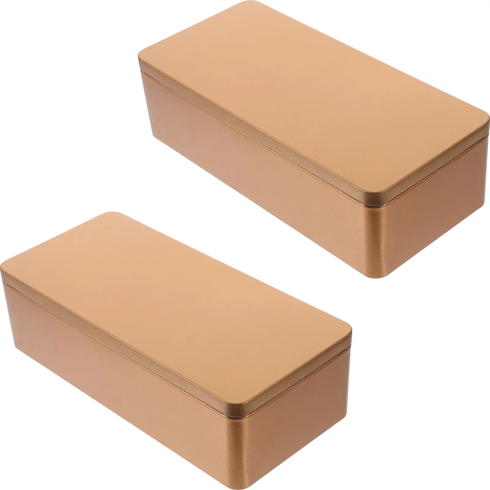 2Pcs Iron Boxes for Tea Storage Lightweight Practical Gift Containers Tinplate Candy Cans Wedding Anniversary