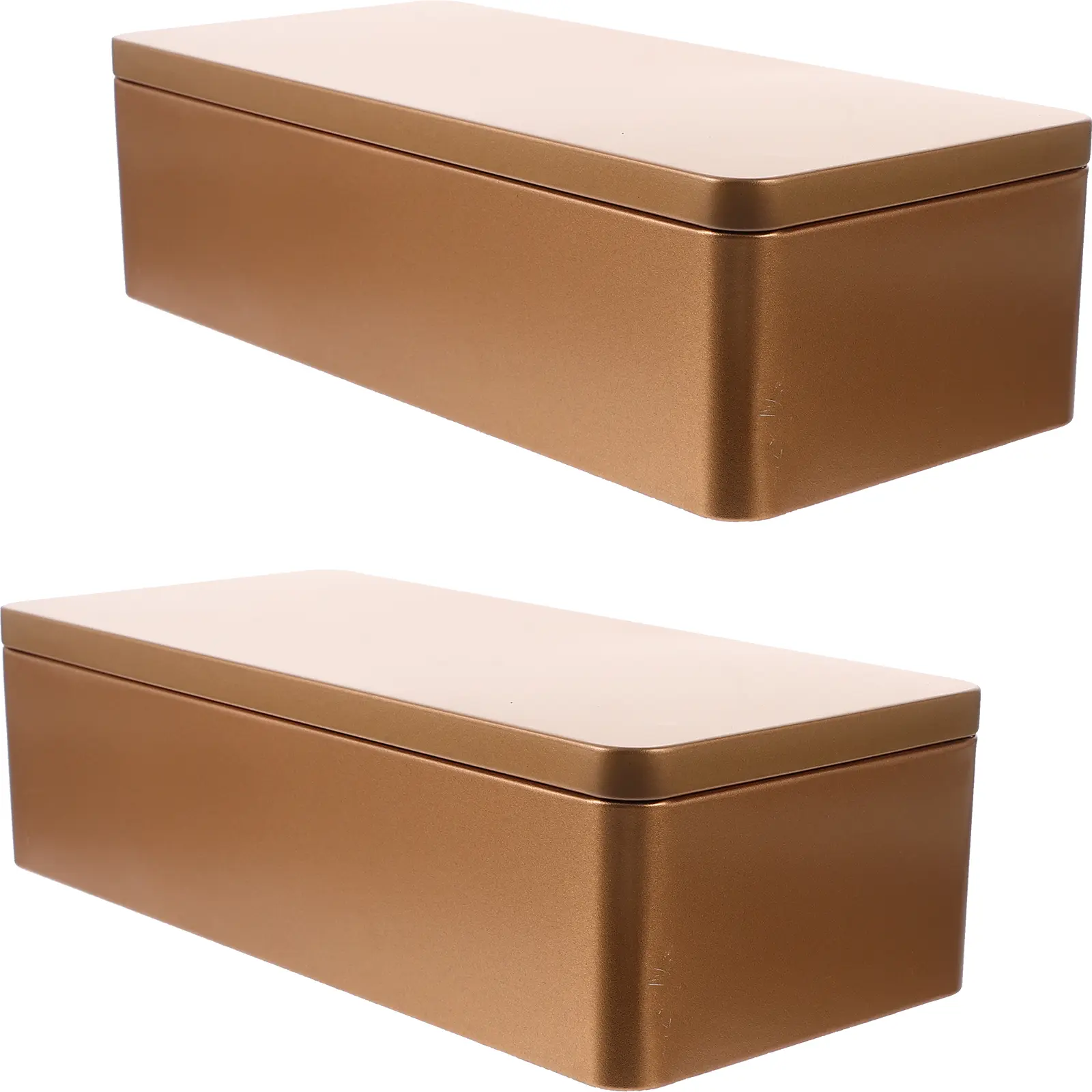 2Pcs Iron Boxes for Tea Storage Lightweight Practical Gift Containers Tinplate Candy Cans Wedding Anniversary