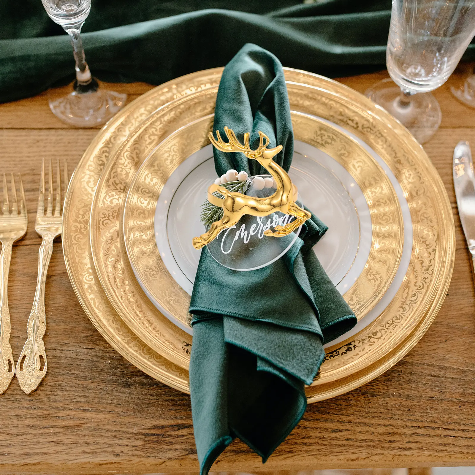 6 Pcs Decorative Napkin Rings Holder Christmas Creative Elk Shaped Buckle Alloy Buckles Festive Bright Color