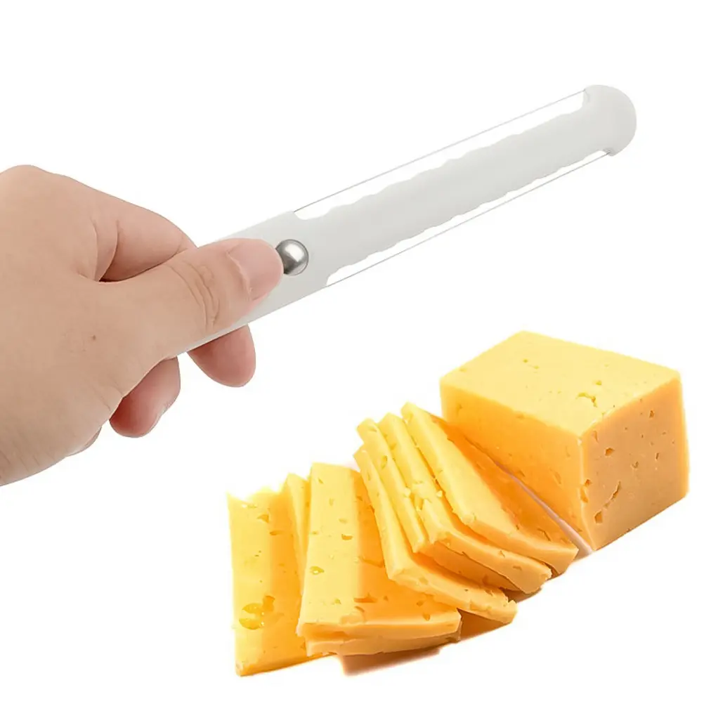 2pcs Plastic Cheese Slicer Butter Cutter Kitchen Tool Food Grade Non Slip Handle Cutting Safe Use Space Saving