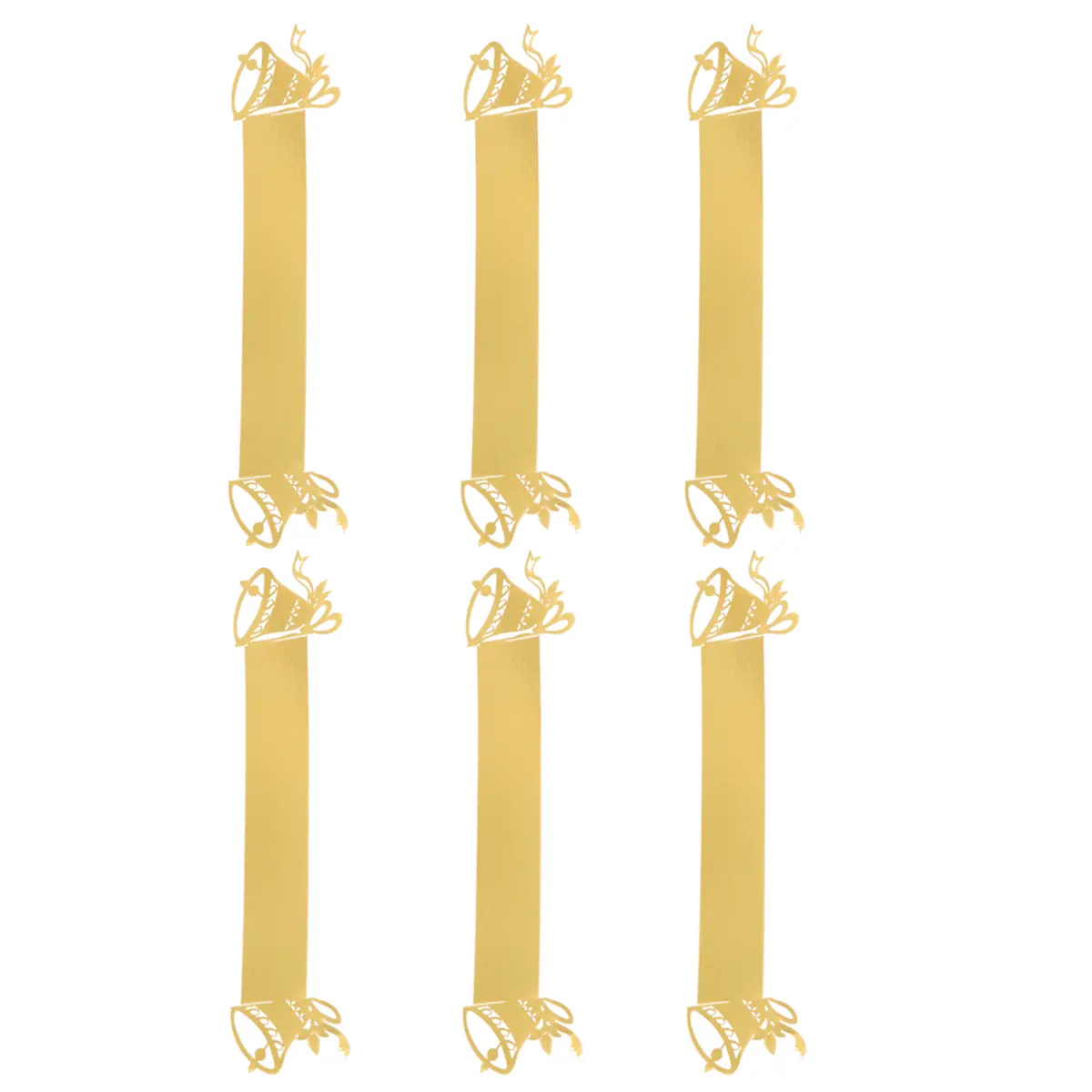 50PCS Napkin Rings Elegant Paper Bell Design Serviette Holders Buckles For Wedding Banquet Decorations Practical Kitchen Bar