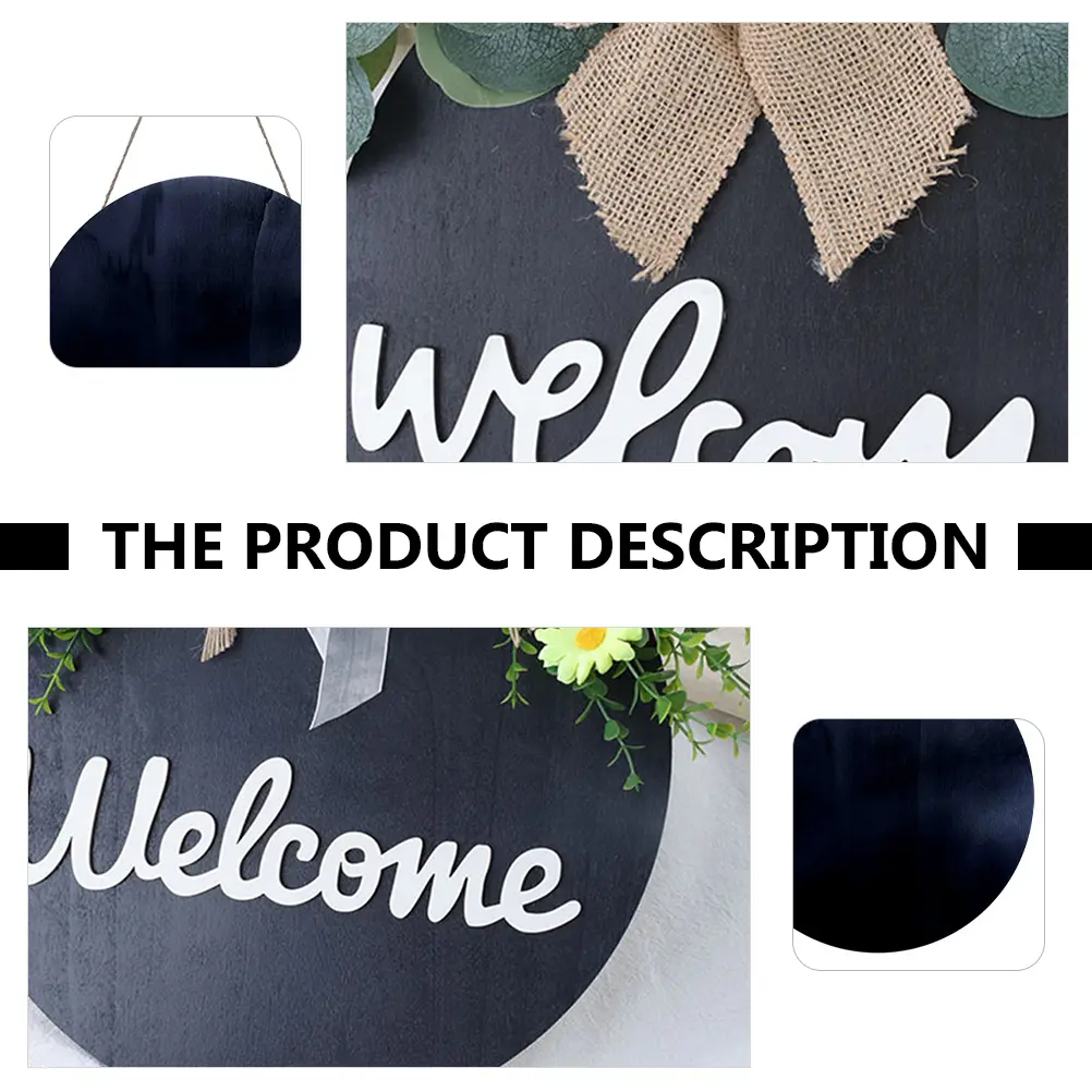 2Pcs Wood Door Sign Blank Pendant Adornment Christmas Halloween Festival Decorations DIY Wooden nament Sewing Supplies Craft