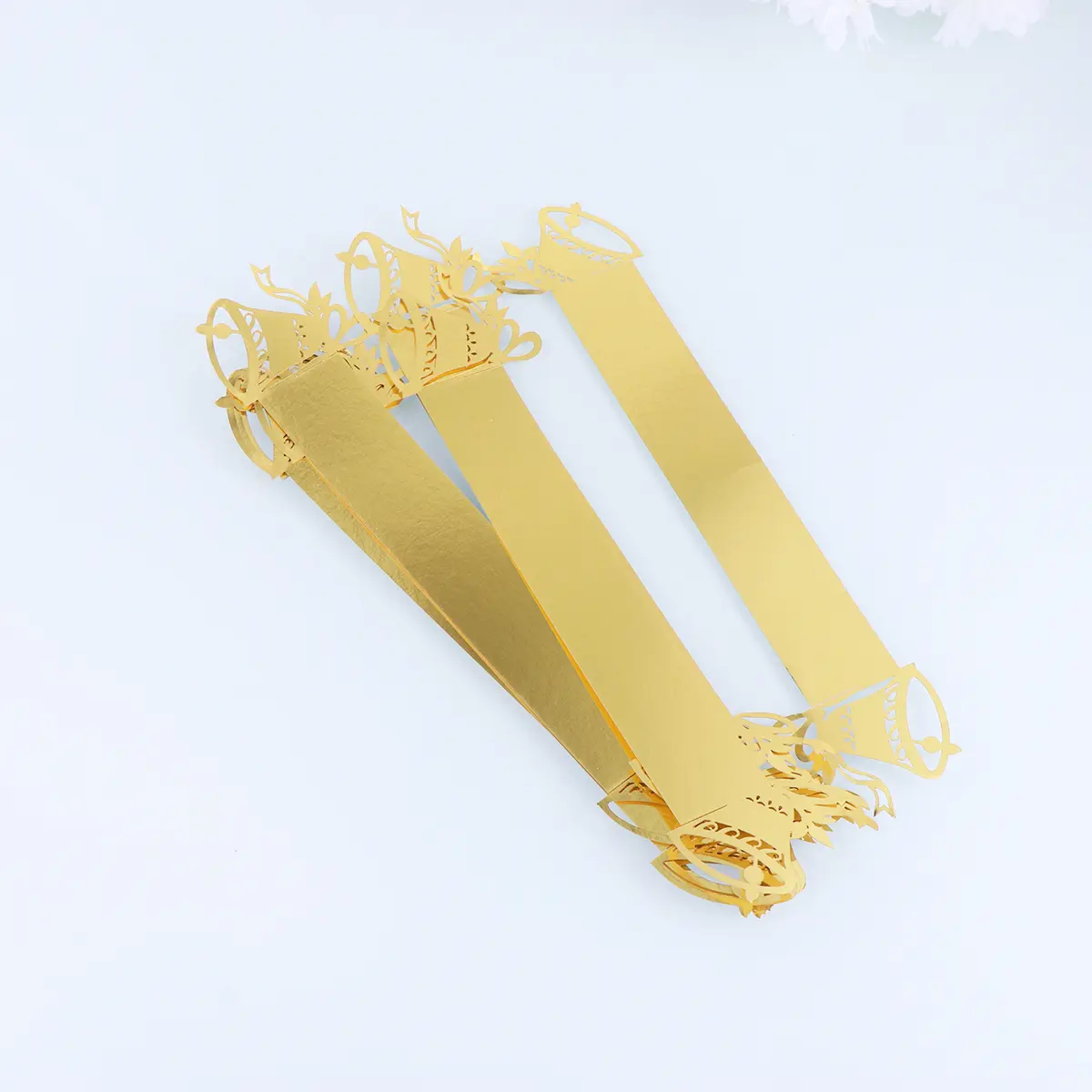 50PCS Napkin Rings Elegant Paper Bell Design Serviette Holders Buckles For Wedding Banquet Decorations Practical Kitchen Bar