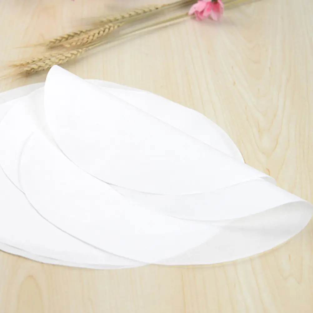 50 Pcs BBQ Bake Greaseproof Bleached Stick Non Barbecue Baking Supplies Round Stencil