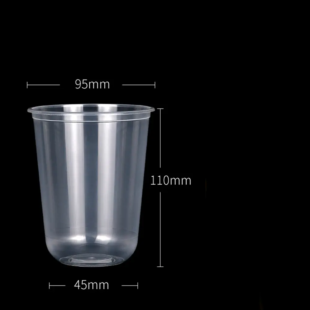 20 Pcs Disposable U Shaped Cups Plastic Juice Tea Coffee Cups Food Grade PP Material Safe for Parties