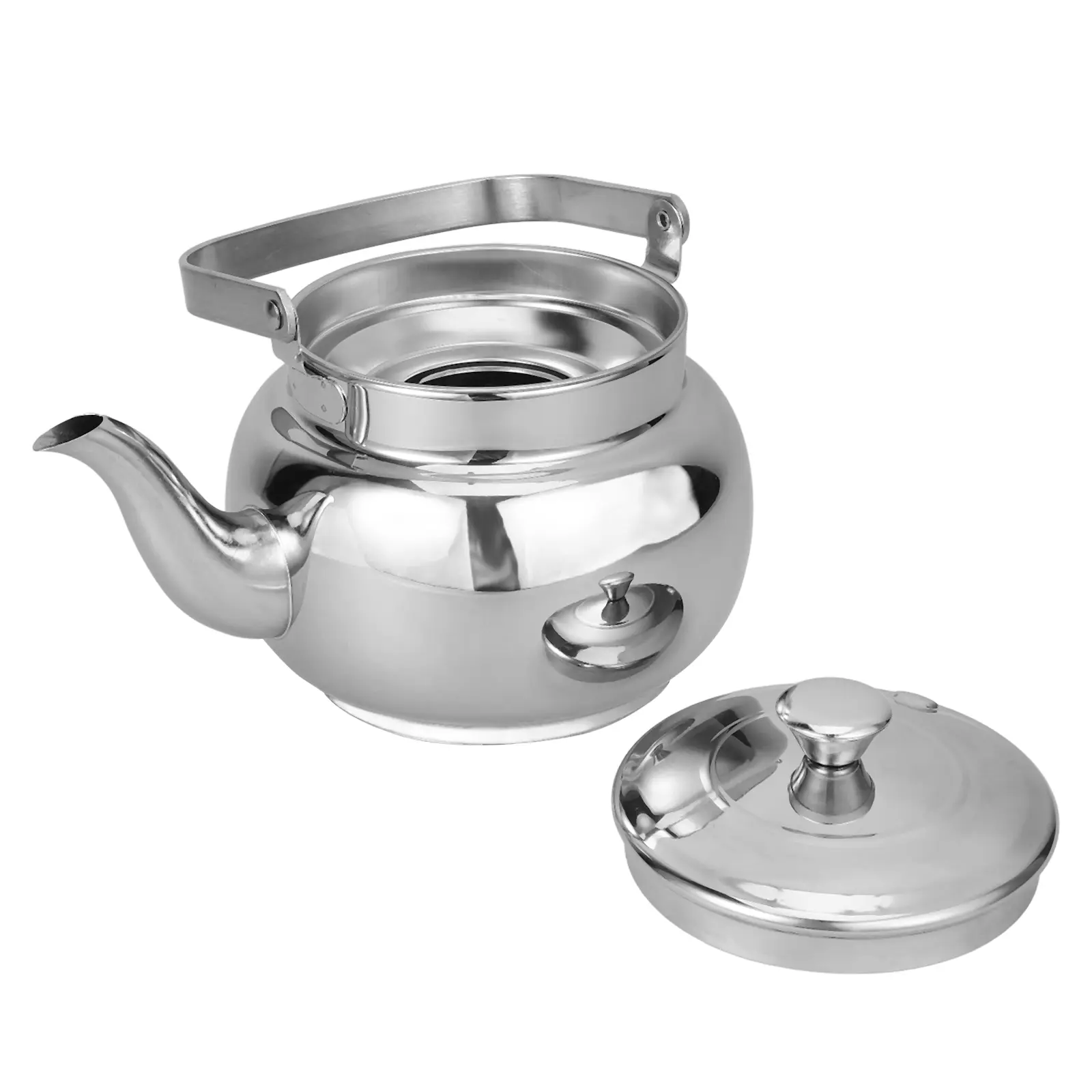 Stainless Steel Teapot 1 5L Gold Kettle for Home Kitchen Camping All Stove Tops Induction Gas Wide Use Tea Drinks Safe Handle
