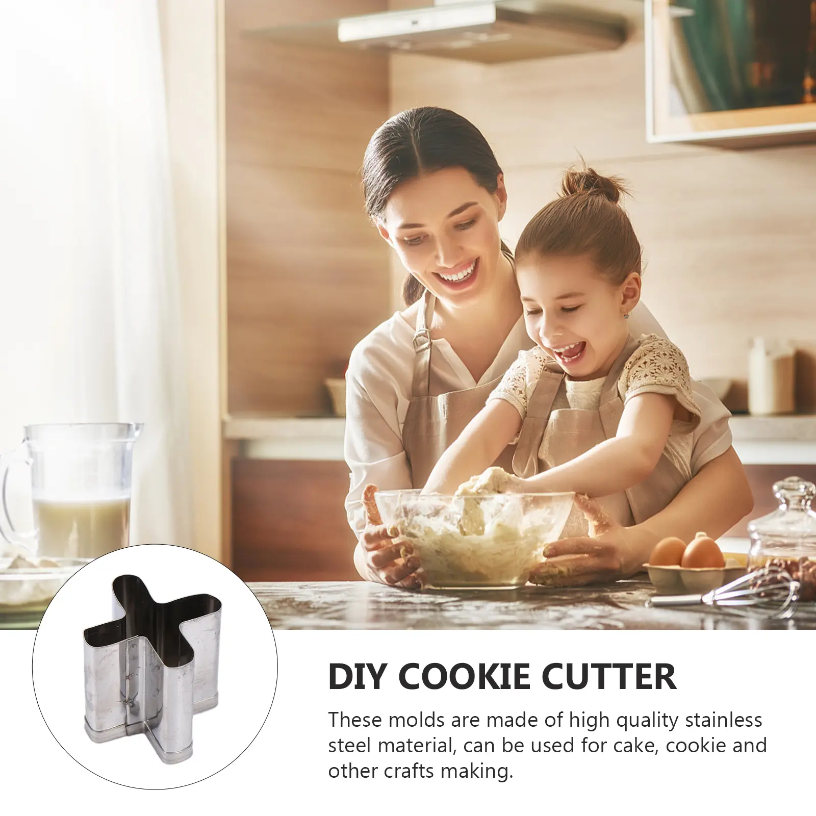 Stainless Steel Biscuit Mold Christmas Gingerbread House Baking Cookie Decor Fruit Fruit Kitchen Supplies