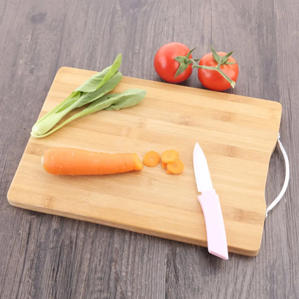 Bamboo Cutting Board Thick Clean Anti Chopping Blocks Easy Storage Kitchen Prevent Cracking Long