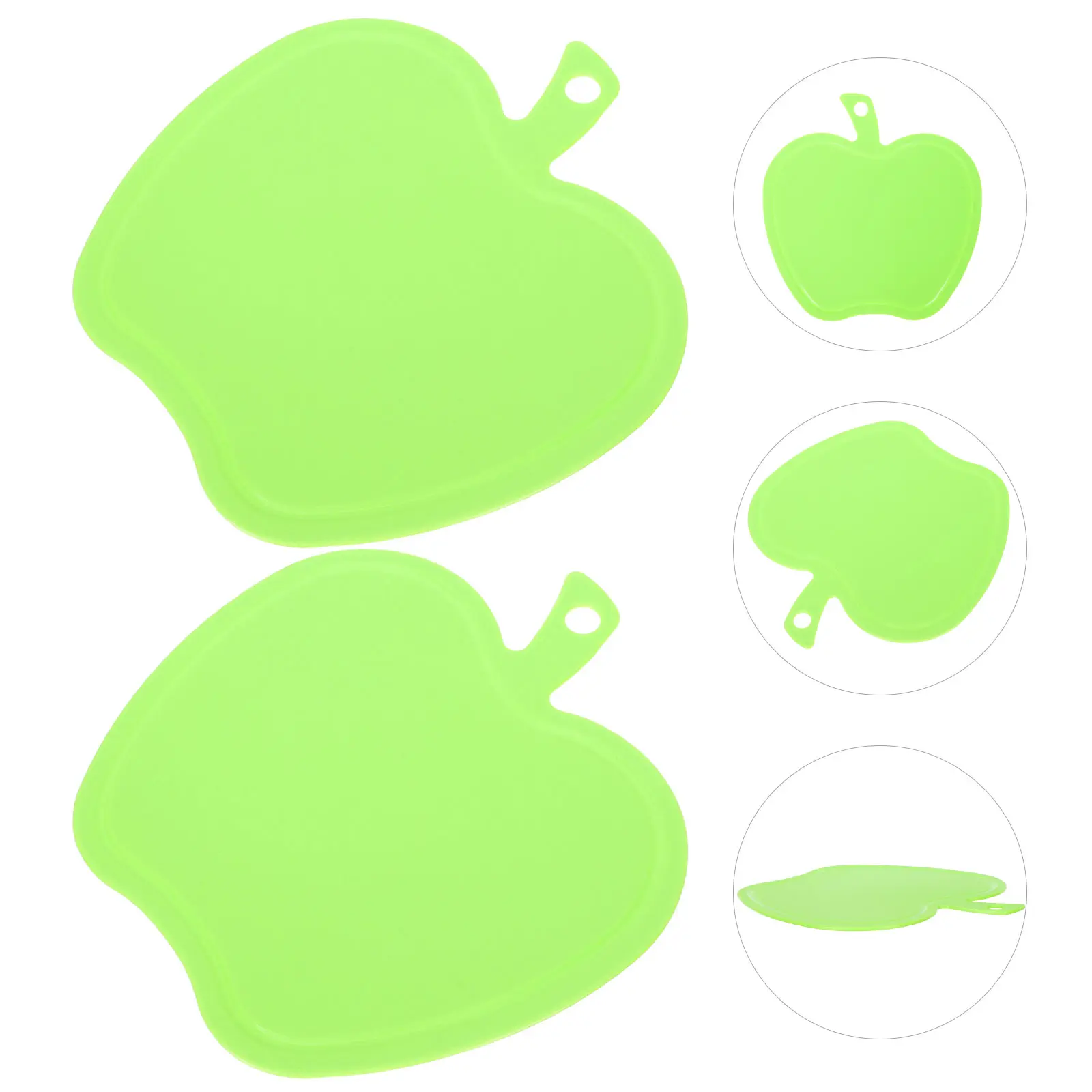 2pcs Apple Cutting Board High-Density Plastic Heat-Resistant Dishwasher-Safe Hanging Kitchen Board for Meat Fruit