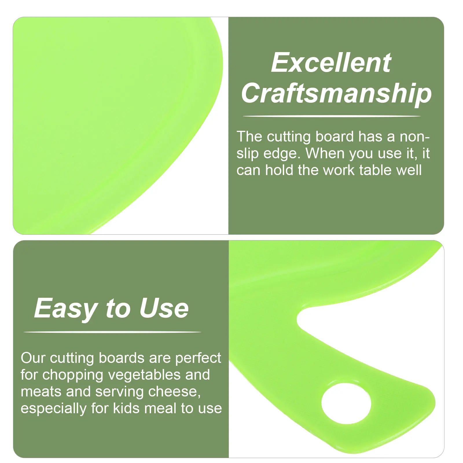 2pcs Apple Cutting Board High-Density Plastic Heat-Resistant Dishwasher-Safe Hanging Kitchen Board for Meat Fruit