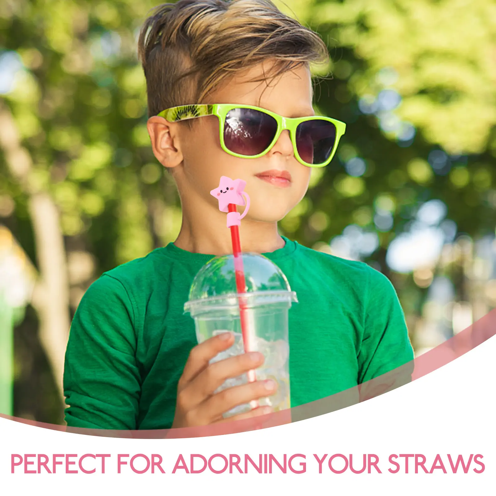 6pcs Silicone Dust Caps Splash Proof Straw Tips Covers Dirt Protection Soft Smooth Replacement Tip Covers Decorative