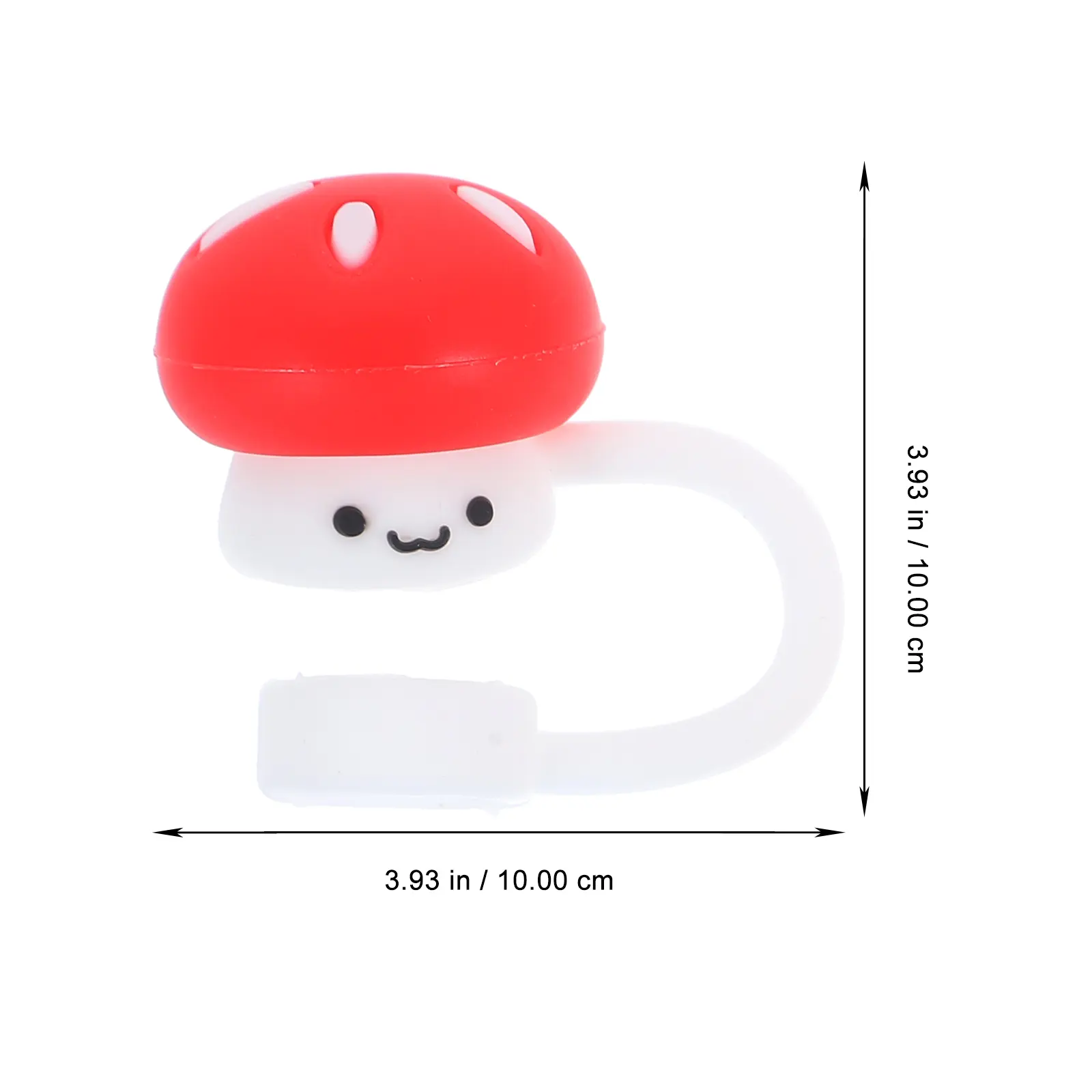 4pcs Straw Dust Plugs Cute Mushroom Toppers Reusable Silicone Covers Anti Dust Airtight Sealed Splashing Proof for Parties