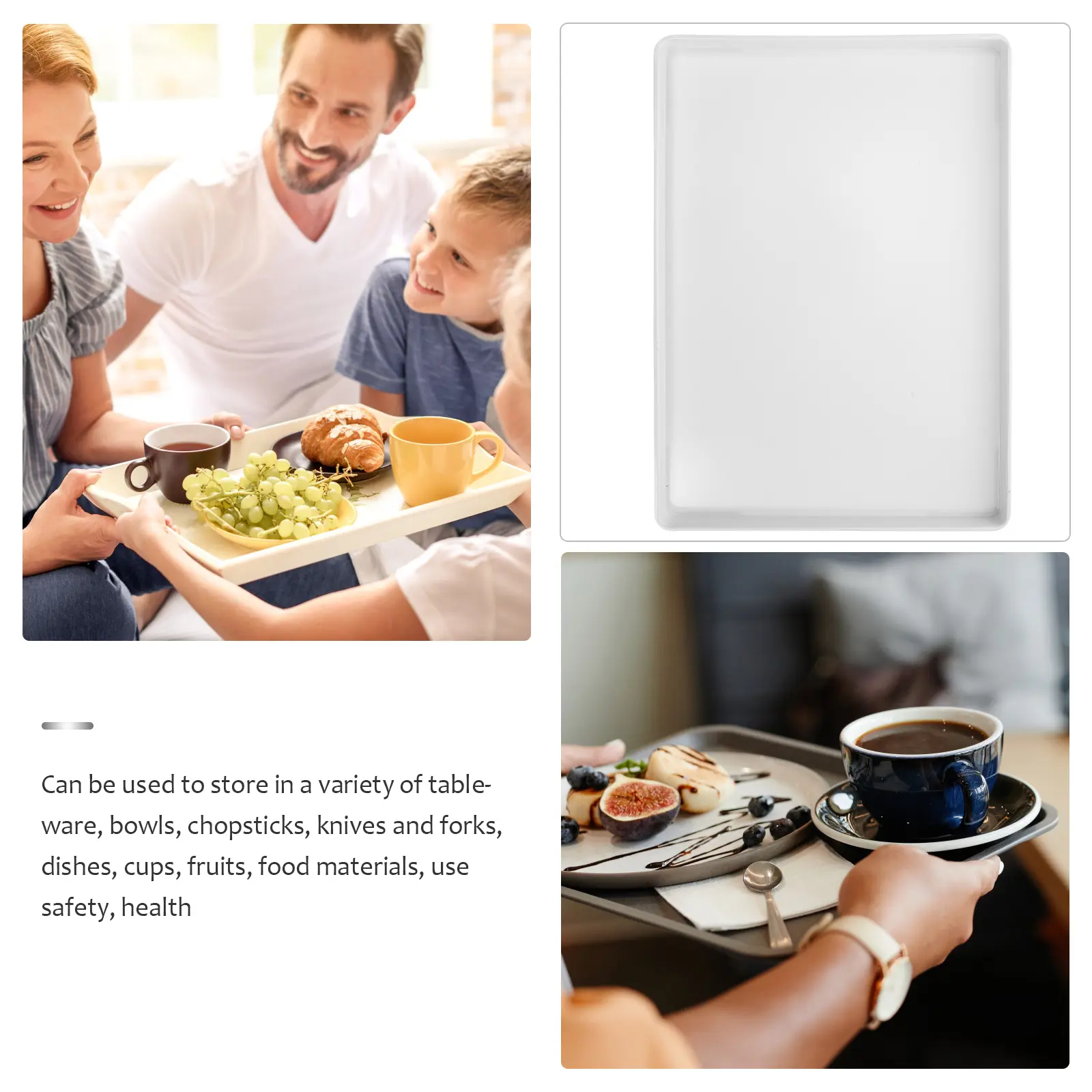 Melamine Storage Tray Beautiful Practical Tray for Dried Fruits Food Serving Kitchen Table Bowl Snack Plates