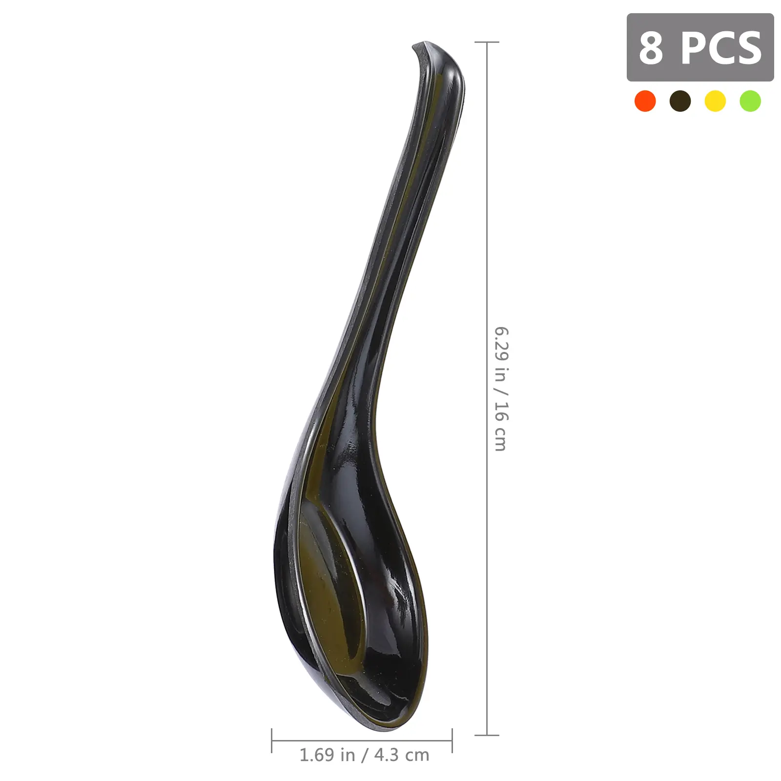 8pcs Colored Melamine Spoons Creative Fruit Dessert Small Round Mixing Coffee Ice Cream Teaspoons Kitchen Serving Gifts