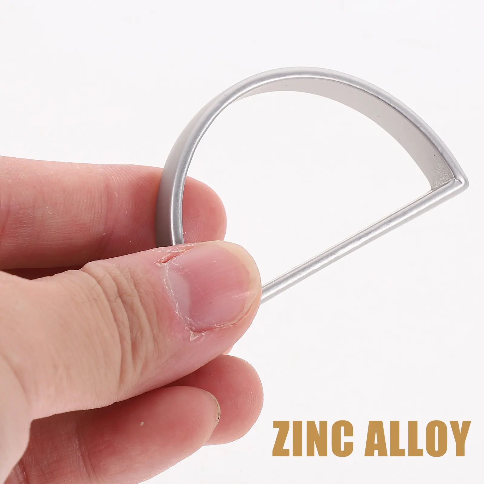 6pcs D-Shaped Napkin Rings Elegant Zinc Alloy Table Decorations for Wedding Banquet Home Dining Reusable Serviette Holders Metal