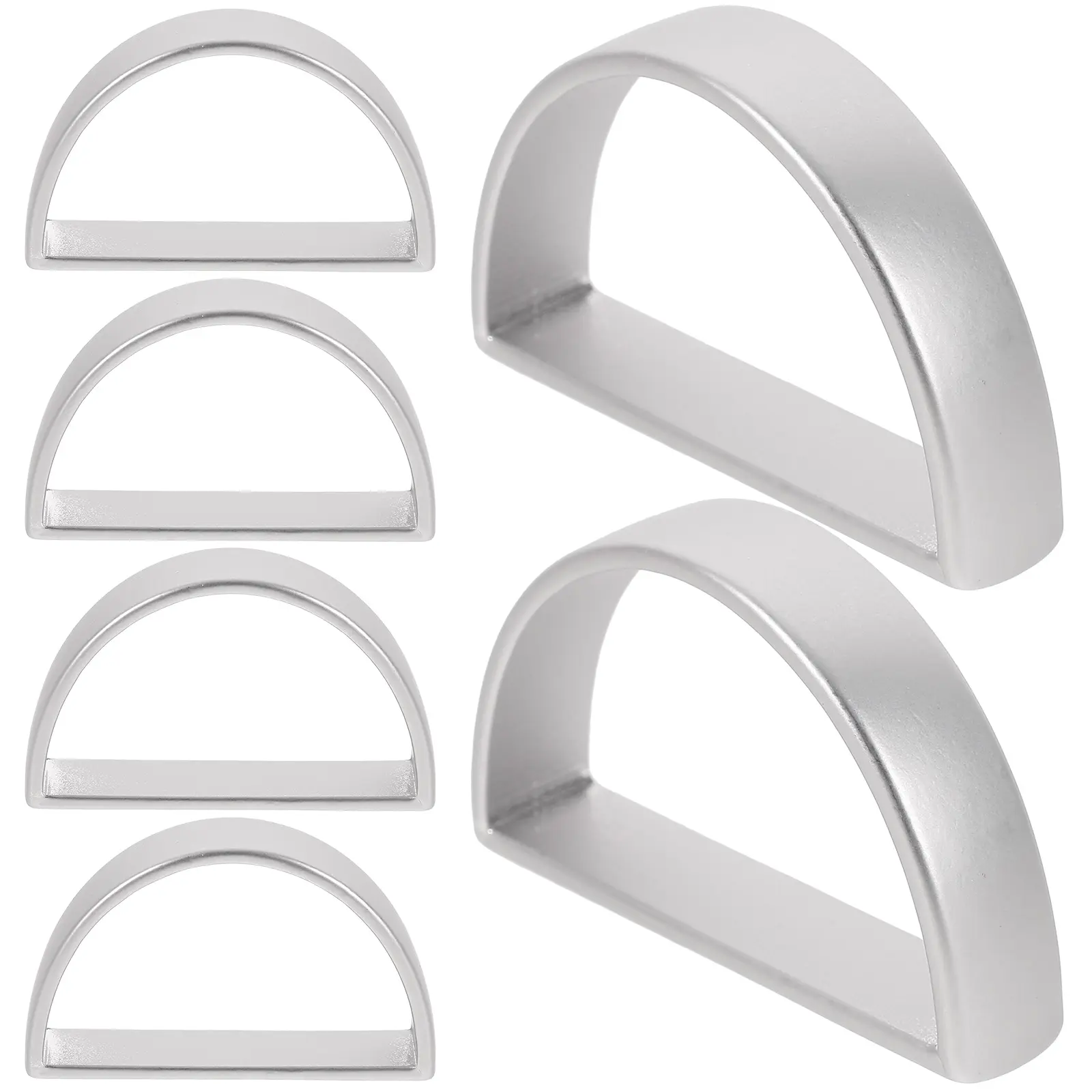 6pcs D-Shaped Napkin Rings Elegant Zinc Alloy Table Decorations for Wedding Banquet Home Dining Reusable Serviette Holders Metal