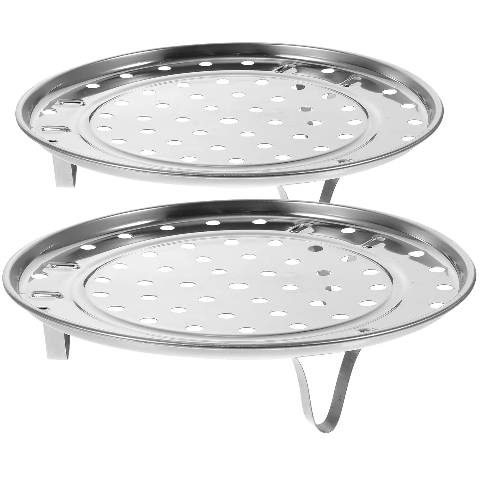 2pcs Stainless Steel Steamer Rack 20CM Thickened Even Holes Rice Cooker Steam Kitchen Appliances Heat Resistant
