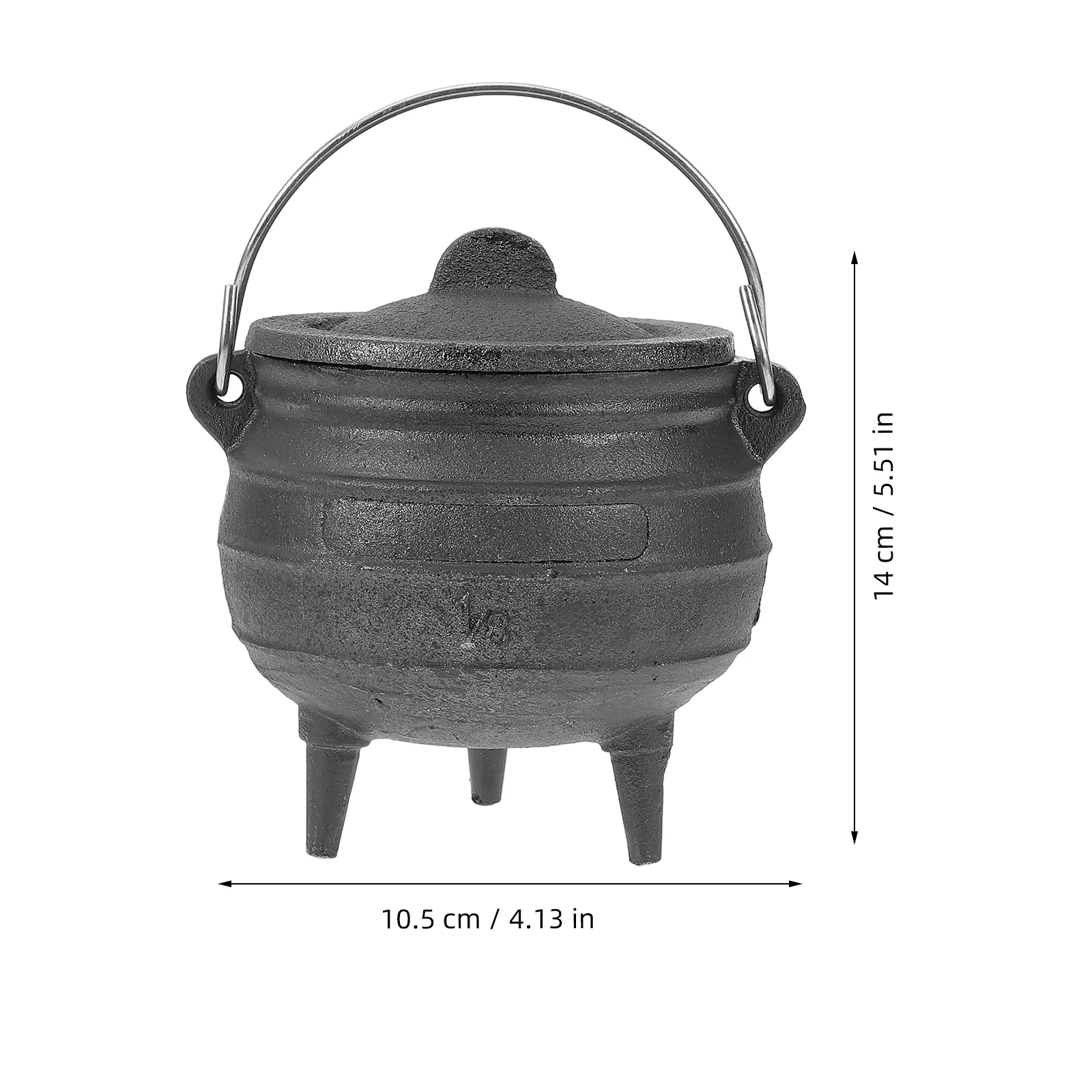 Pot 1/8 Cast Iron Witch Pot Figurines Style Craft Decor Sacrifice Prop Religious Halloween Party Wok