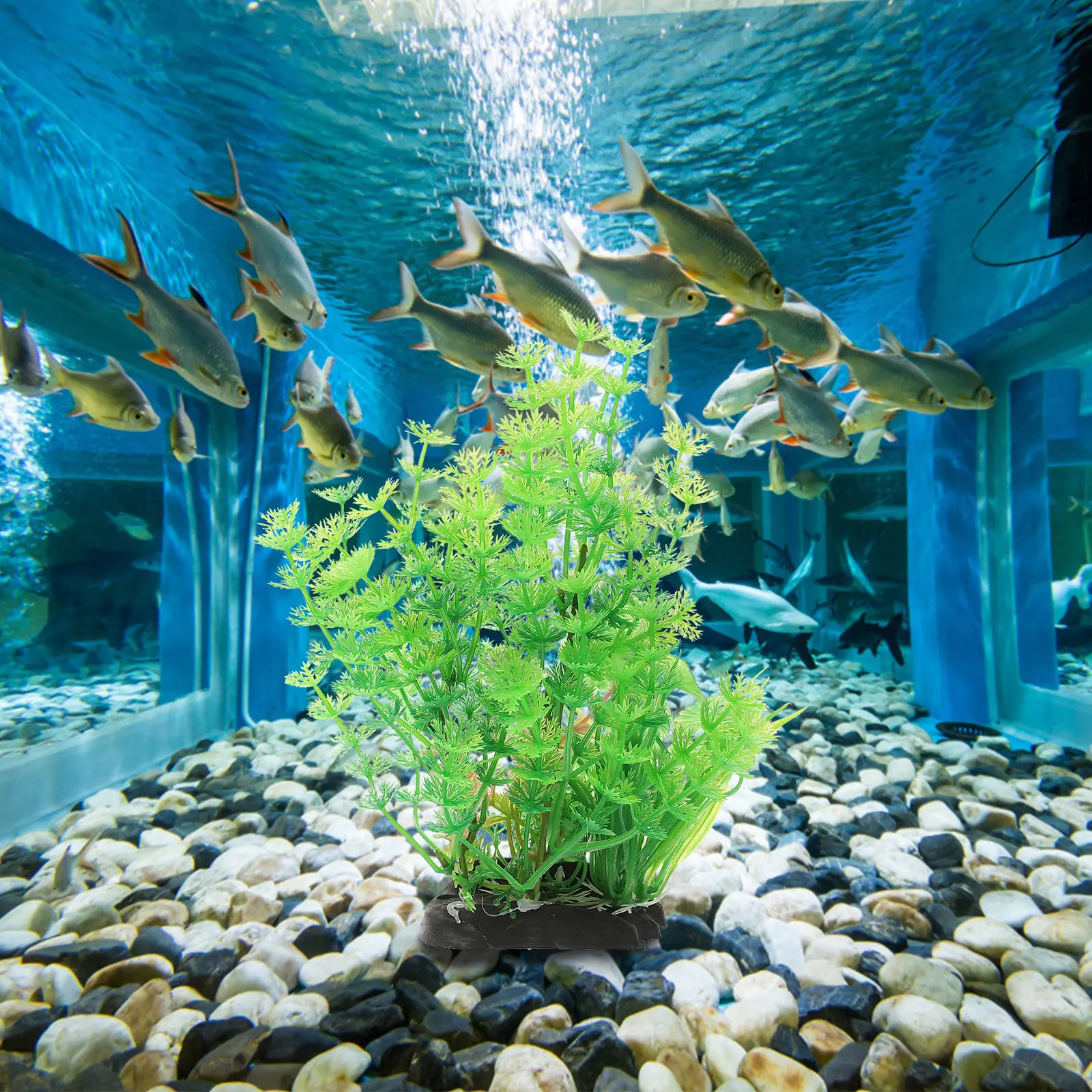 Creative Realistic Plants Fish Tank Grass Decoration Supplies Freshwater Aquarium Household Tank Ornament Set Desktop Fish