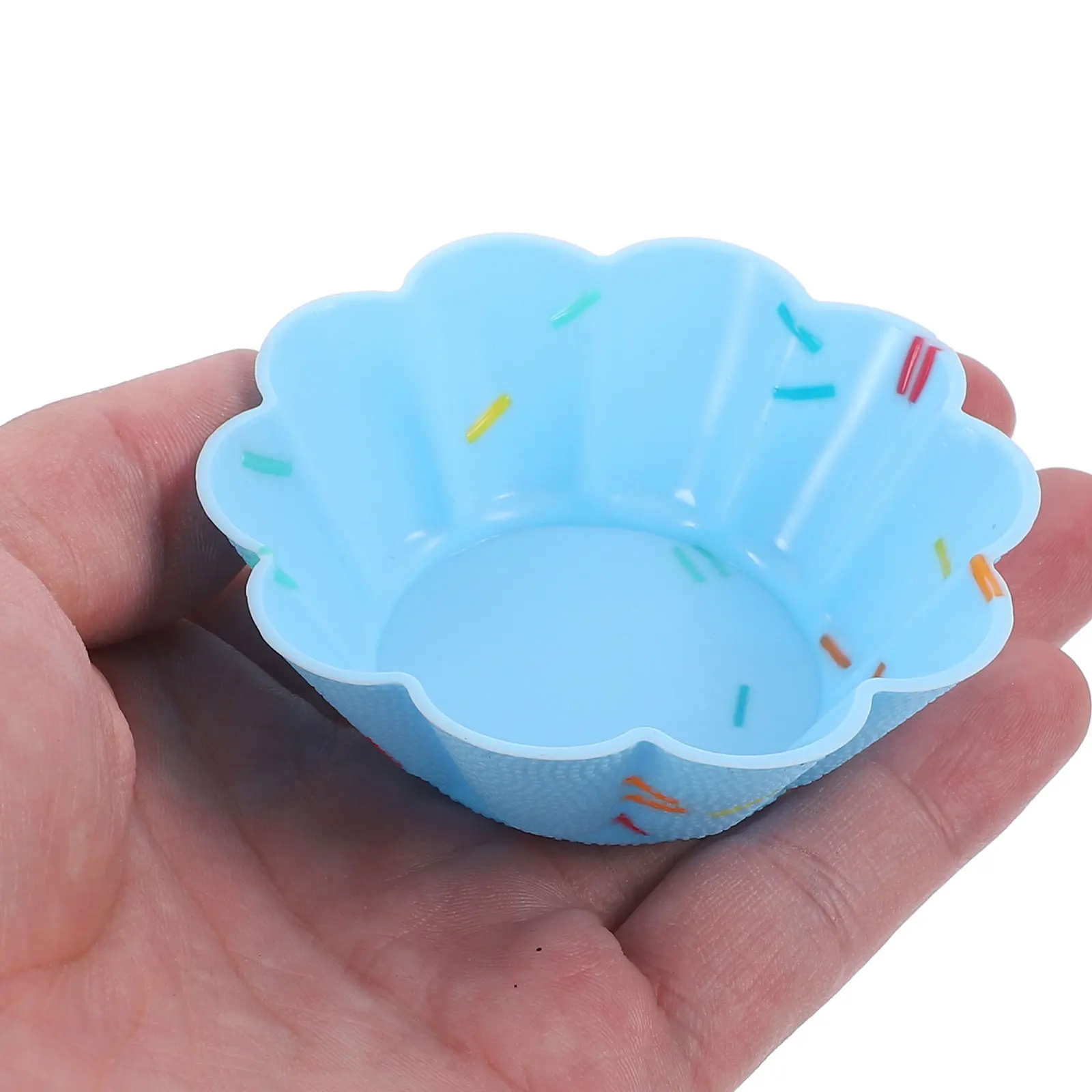 10pcs Silicone Cake Cups Reusable Muffin Liners Non-Stick Baking Molds Microwave Oven Safe Cupcake Pan Dishwasher for DIY