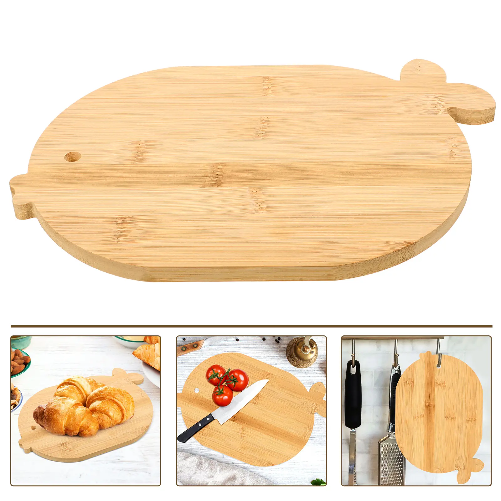 Bamboo Cutting Board Kitchen Pizza Wood Small Serving Steak Wooden Boards for Food