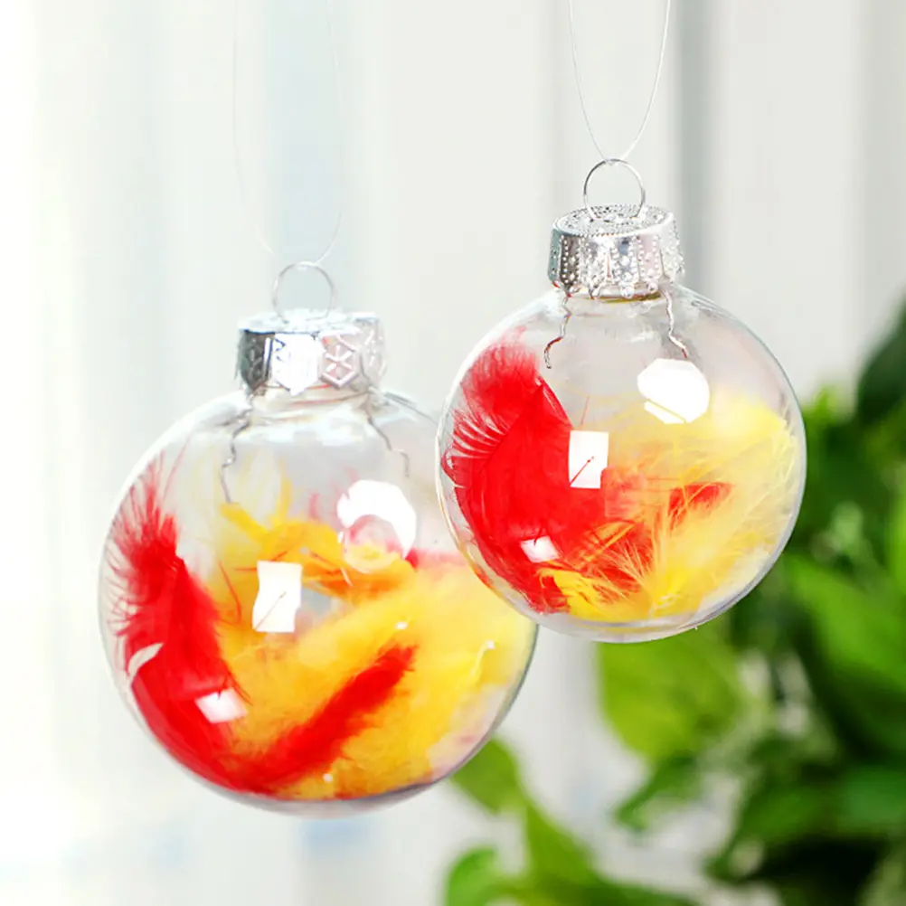 20pcs Christmas Large Decorations Holiday Party Ornament Festive Clear Holiday Ornament Pendant for Tree Adults Kids DIY
