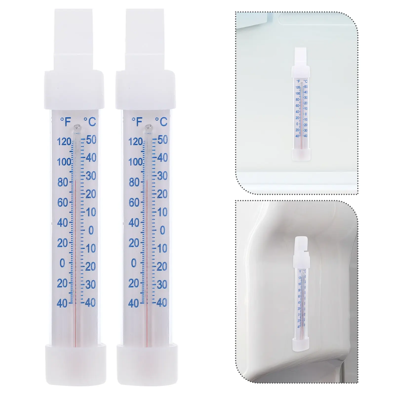 2Pcs Freezer Refrigerator Thermometer Userfriendly Intuitive Readings for Efficient Kitchen Management