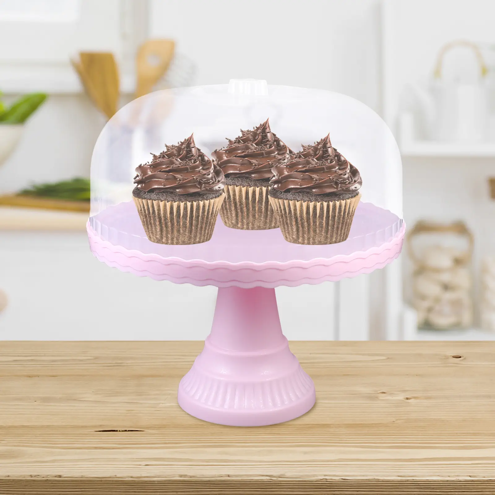 Cake Display St Dessert Snack Tray Small Holder White Storage Large Capacity High Foot Design PP Material