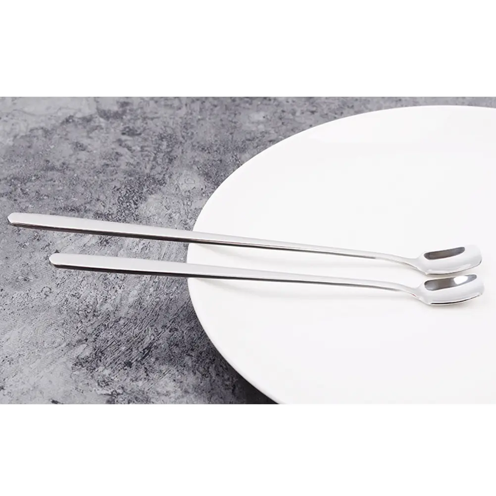 Stainless Steel Coffee Stirrer Long Handle Bartending Cocktail Stirrers Non Toxic Rustproof for Home Bar Beverage Shop