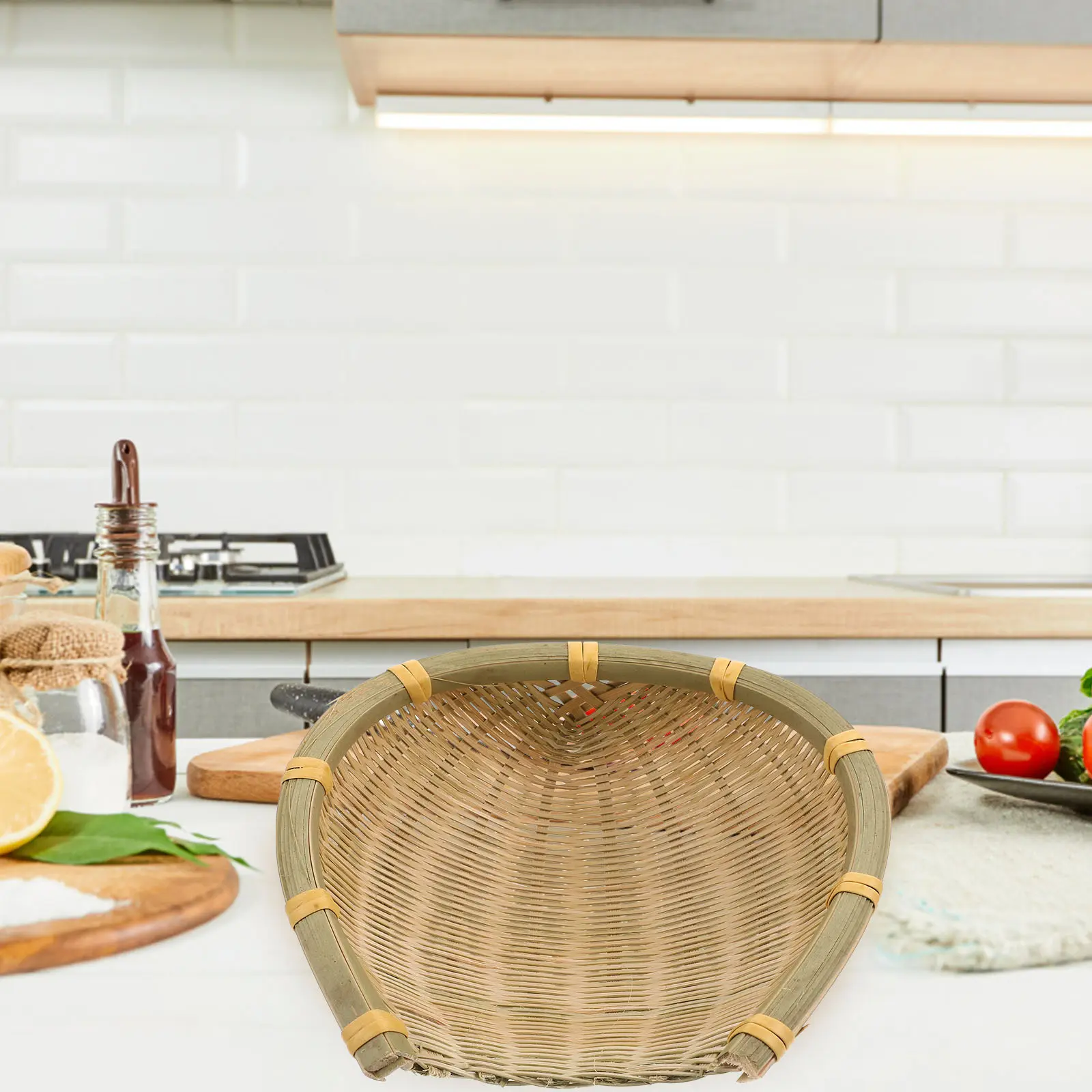 Bamboo Storage Basket Woven Food Container Home Dessert ganizer Kitchen Pantry Decorative Baskets Bamboo Material
