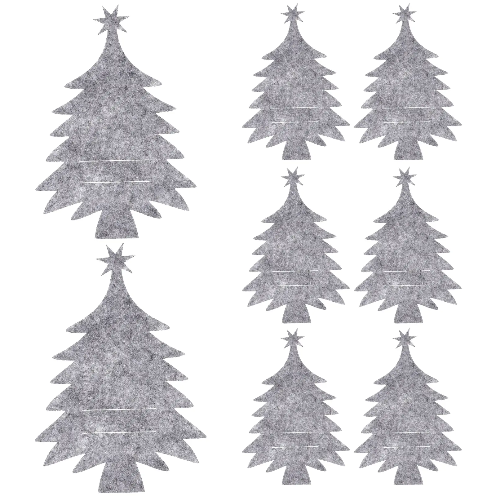 8pcs Cutlery Holder Set Christmas Tree Silverware Bag for Party Holiday Tableware Felt Fork Spoon Bottle Storage Bag
