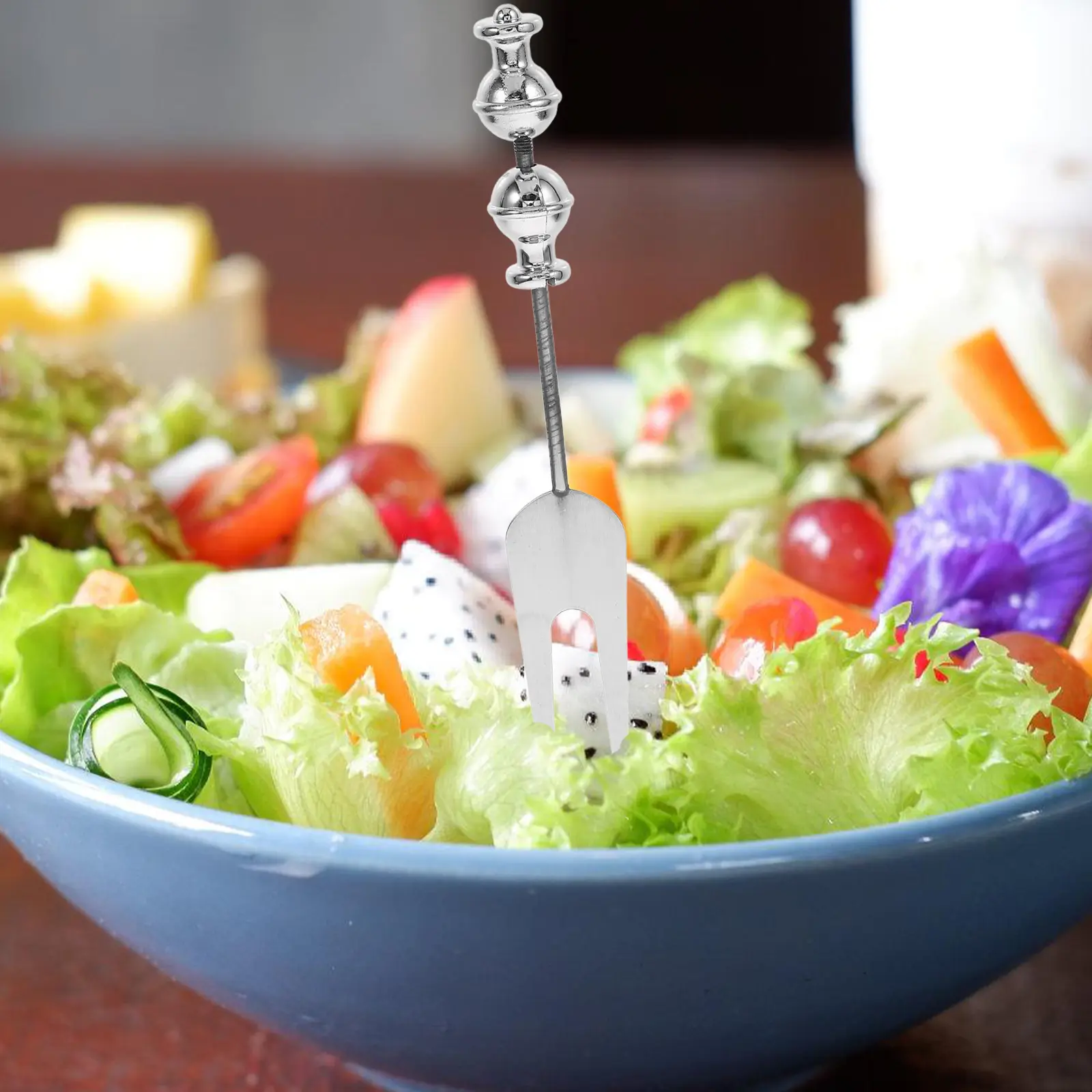 Beadable Fruit Forks Stainless Steel Custom DIY Design Portable Dinner Small Appetizer Serving Food Household Kitchen Barware