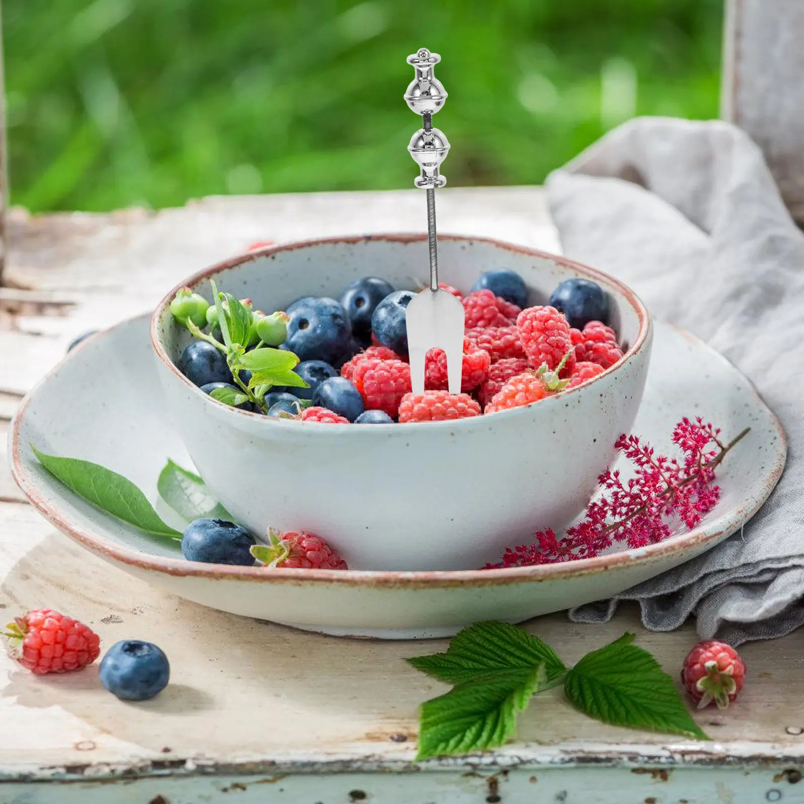Beadable Fruit Forks Stainless Steel Custom DIY Design Portable Dinner Small Appetizer Serving Food Household Kitchen Barware