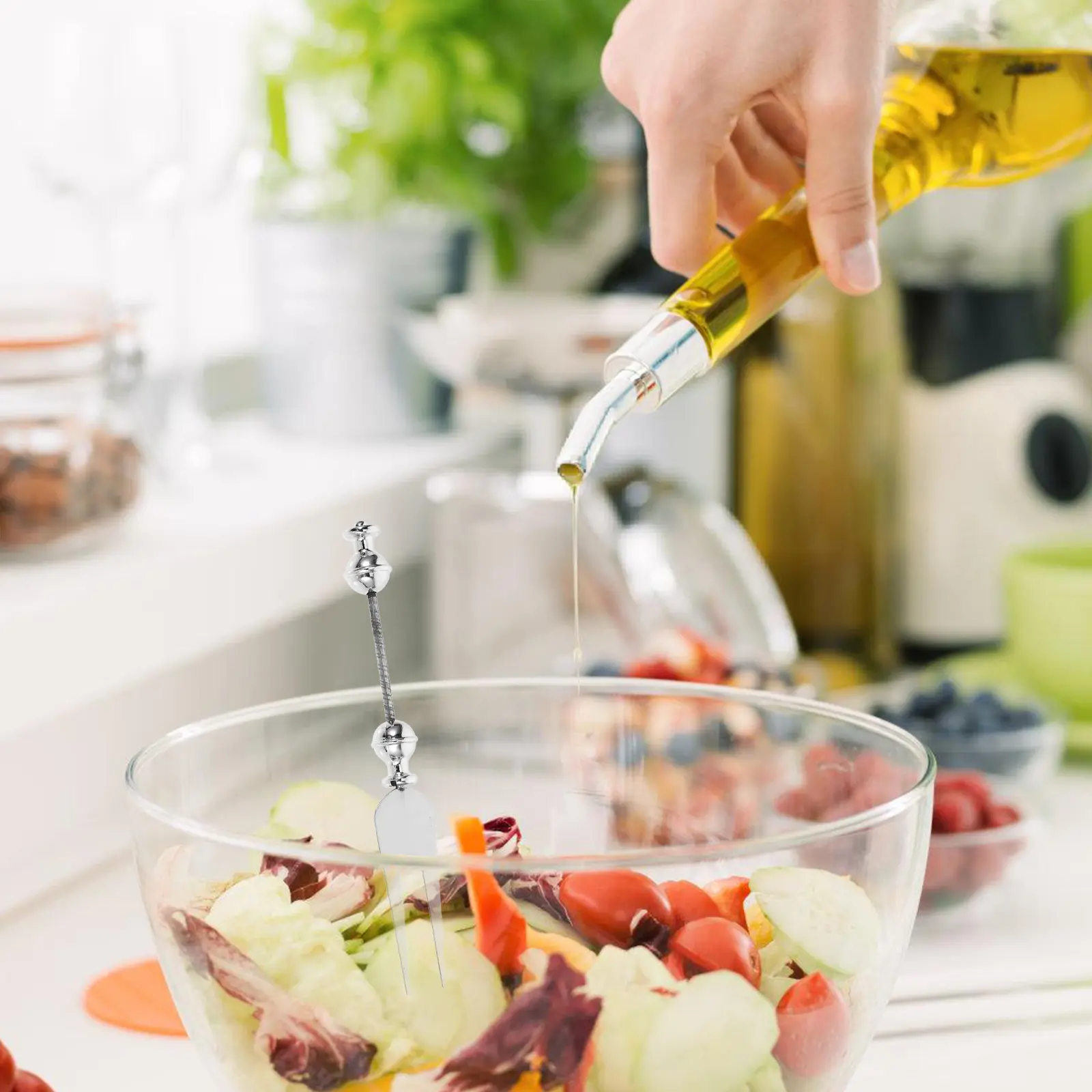 Beadable Fruit Forks Stainless Steel Custom DIY Design Portable Dinner Small Appetizer Serving Food Household Kitchen Barware