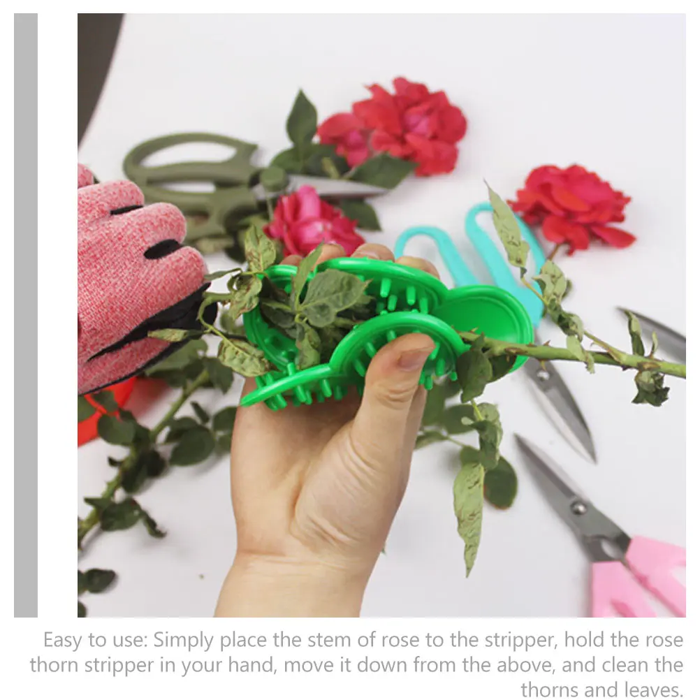 6pcs Rose Leaf Remover Lightweight Portable Garden Trimming Tool Thorn Stripper Flower Leaf Remover Stem Cleaner