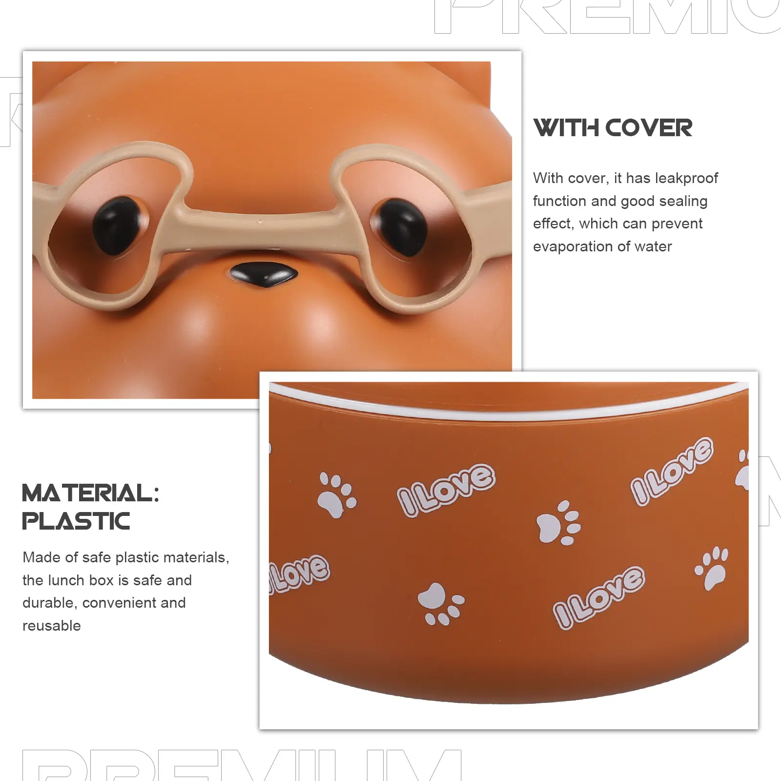 Cute Student Lunch Box Reusable Bento Container Portable Leakproof Food Compartment Box For Work Picnic Adult Containers