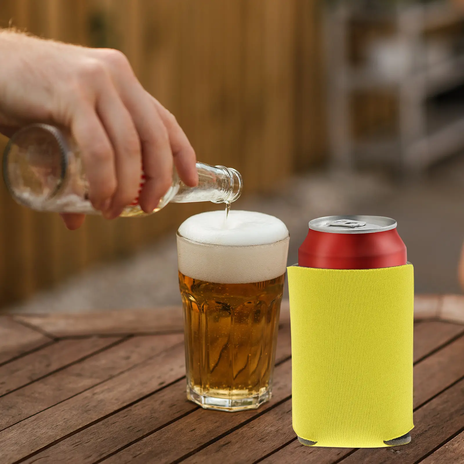 6pcs Sleeve Cooler Beer Cooler Beverage Sleeve Drink Can Holder Cool Can Cover for Outdoor Camping BBQ Festival Party Kitchen
