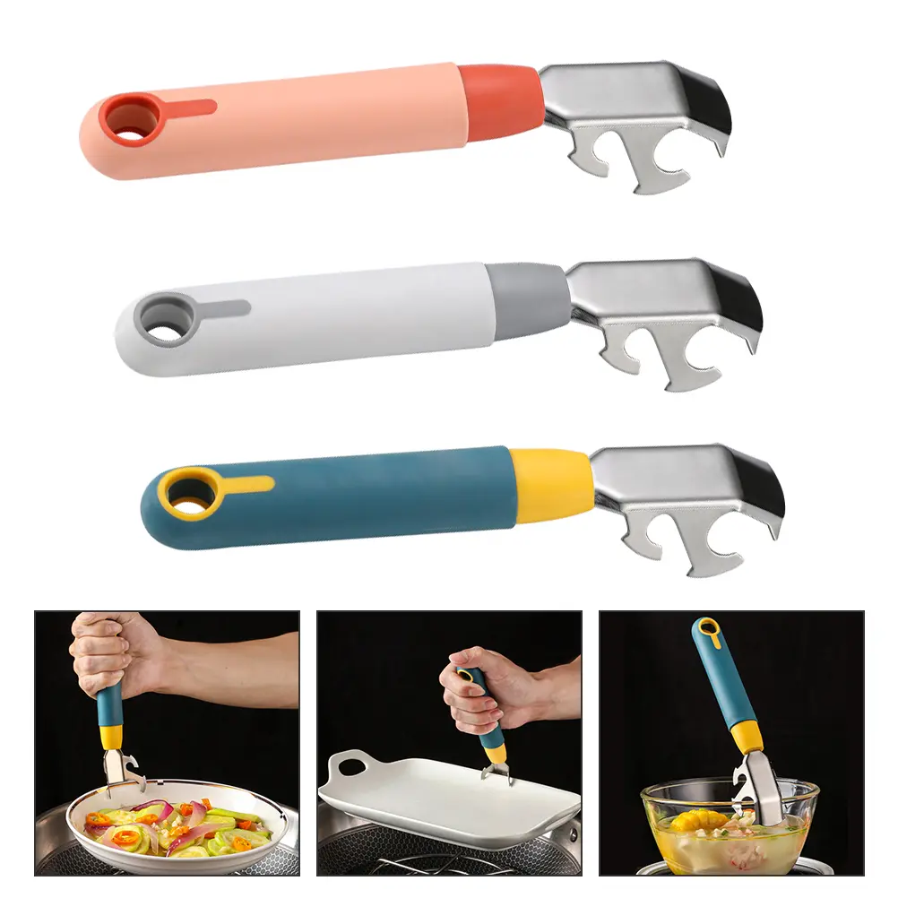 3pcs Dish Tray Lifter Stainless Steel Bowl Plate Holder Clamp for Kitchen Utensils Compact Portable Dishwasher Safe High Temp
