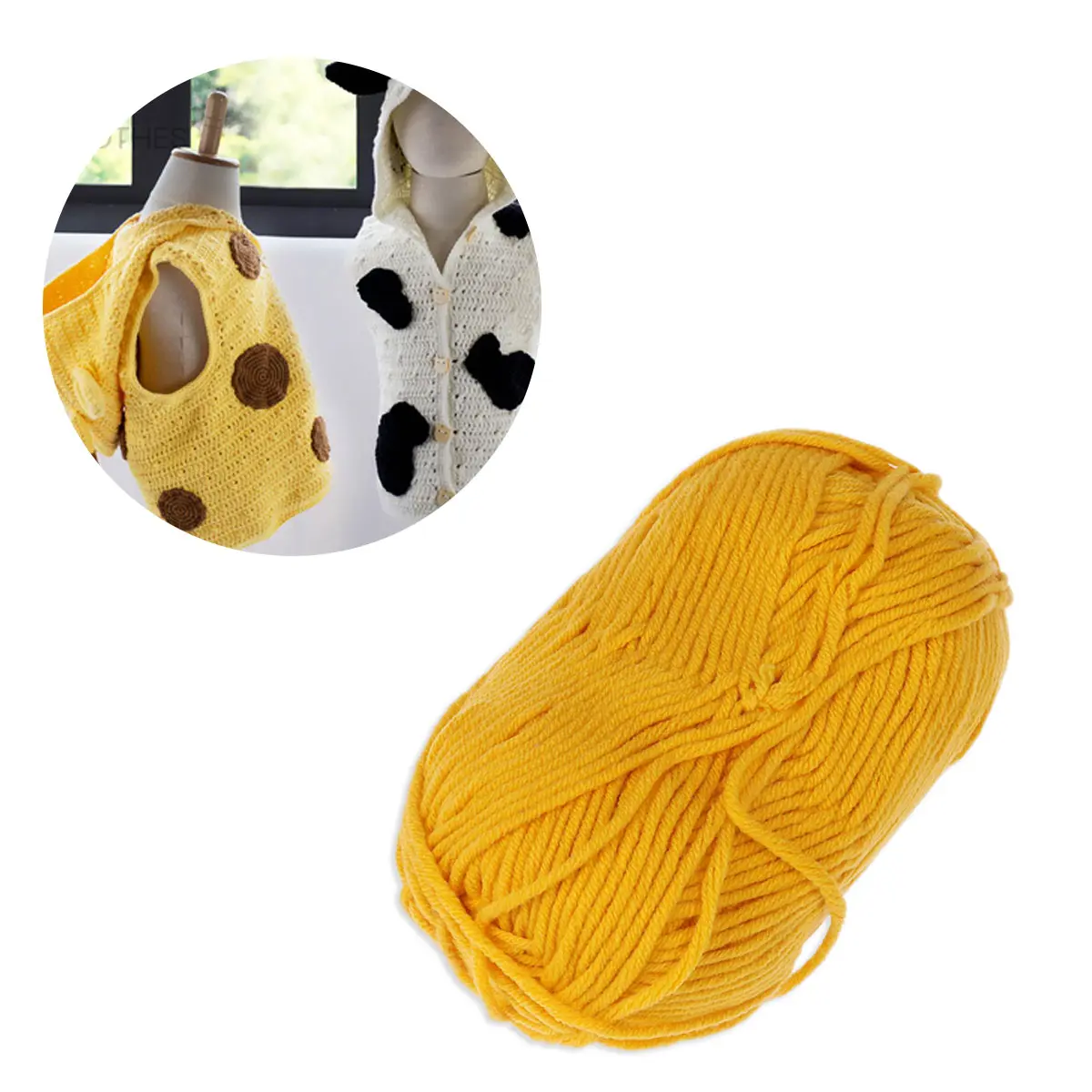 50 G Milk Cotton Yarn Knitting Wool Crochet for Crocheting Sweater Chunky