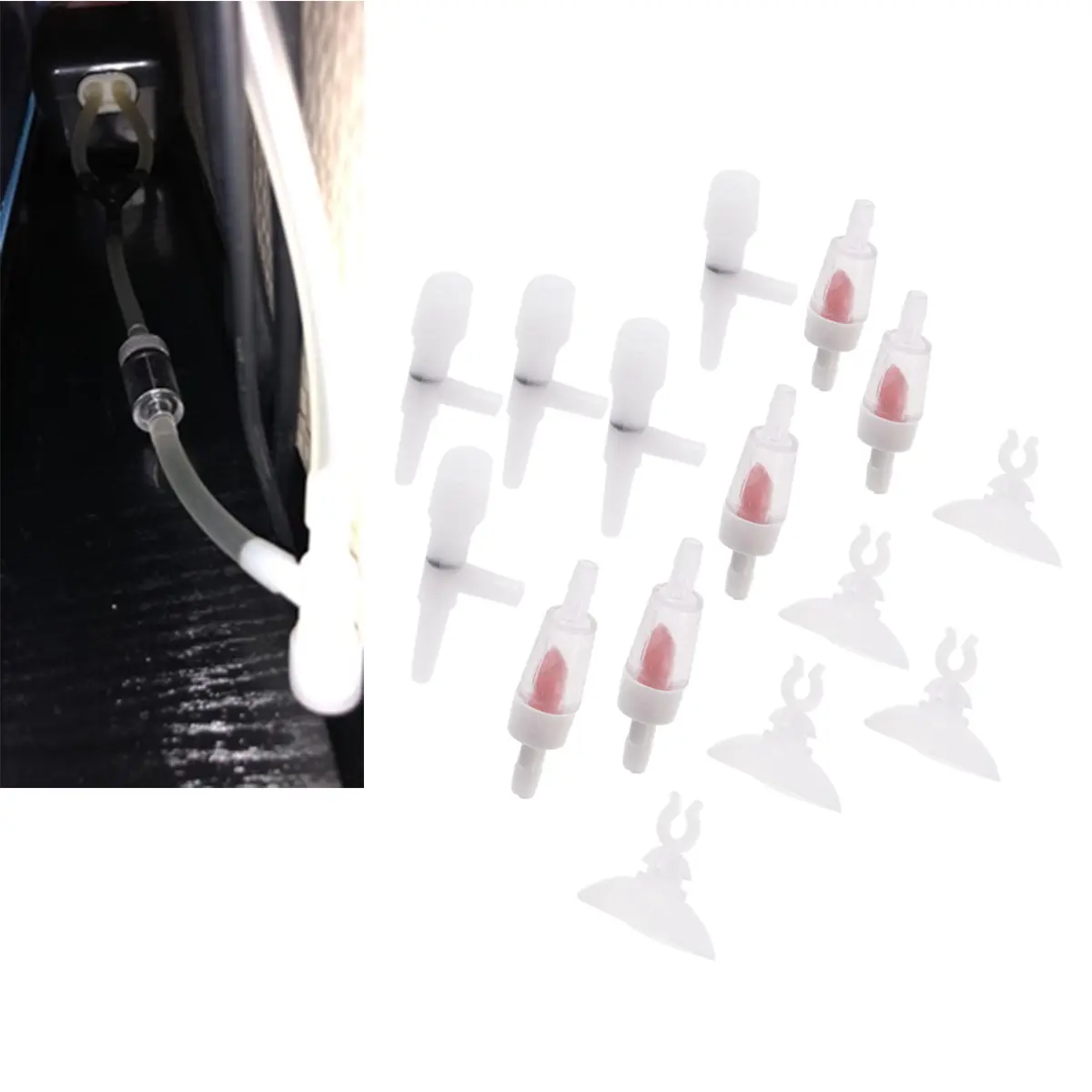 16pcs Air Connector Valve Oxygen Pump Accessories Aquarium Straight Tube Repair Extend Quality Plastic Sturdy Non Return