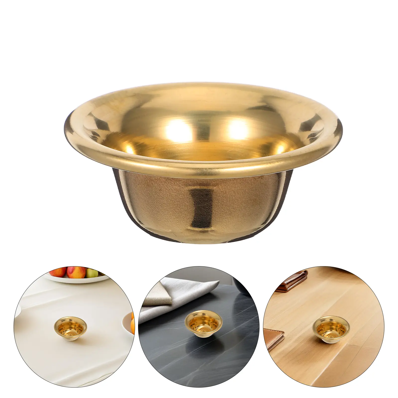 7pcs Brass Offering High-Grade Metal Cup Smooth Texture Sacrifice Water Cup for Temple Home Gift Decoration