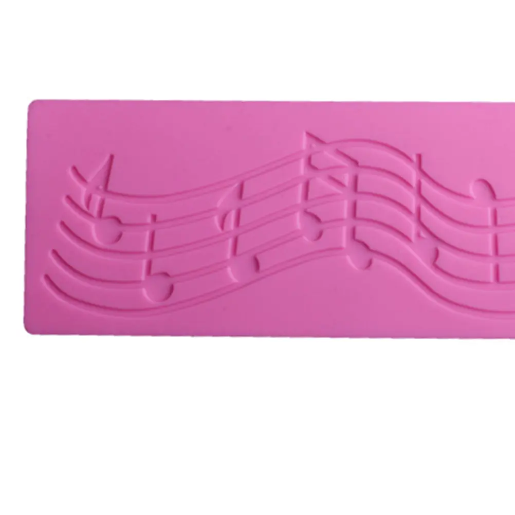 Silicone Baking Molds Musical Note Lace DIY Pink Fondant Chocolate Cake Pudding Jelly Molds Easy Demould Non Stick Home Use