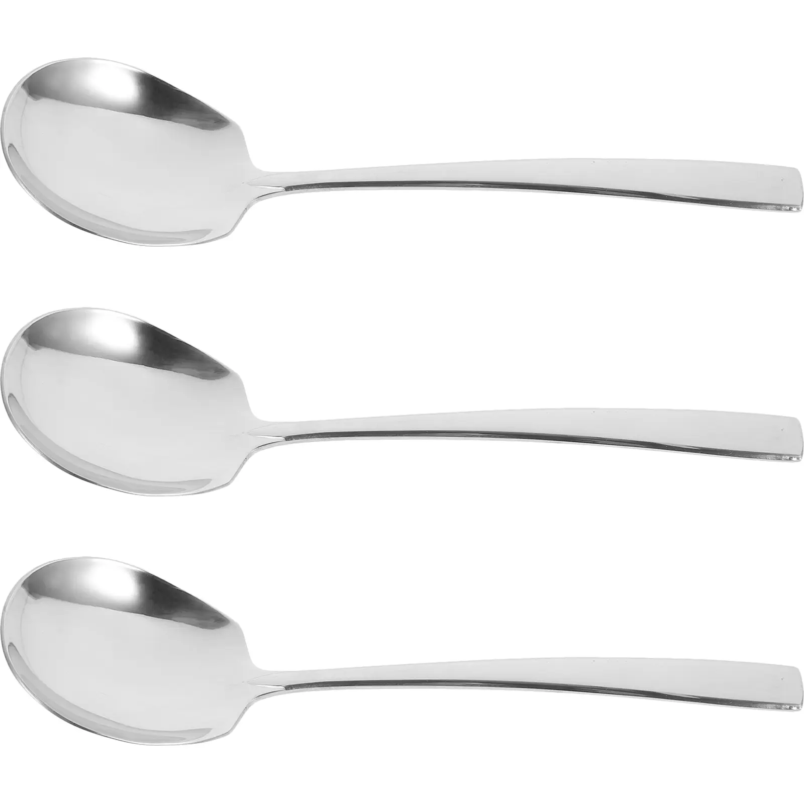 3 Pcs Large Stainless Steel Serving Spoons Thickened Heavy Duty Spoon for Buffet Restaurant Home Use Multi Functional