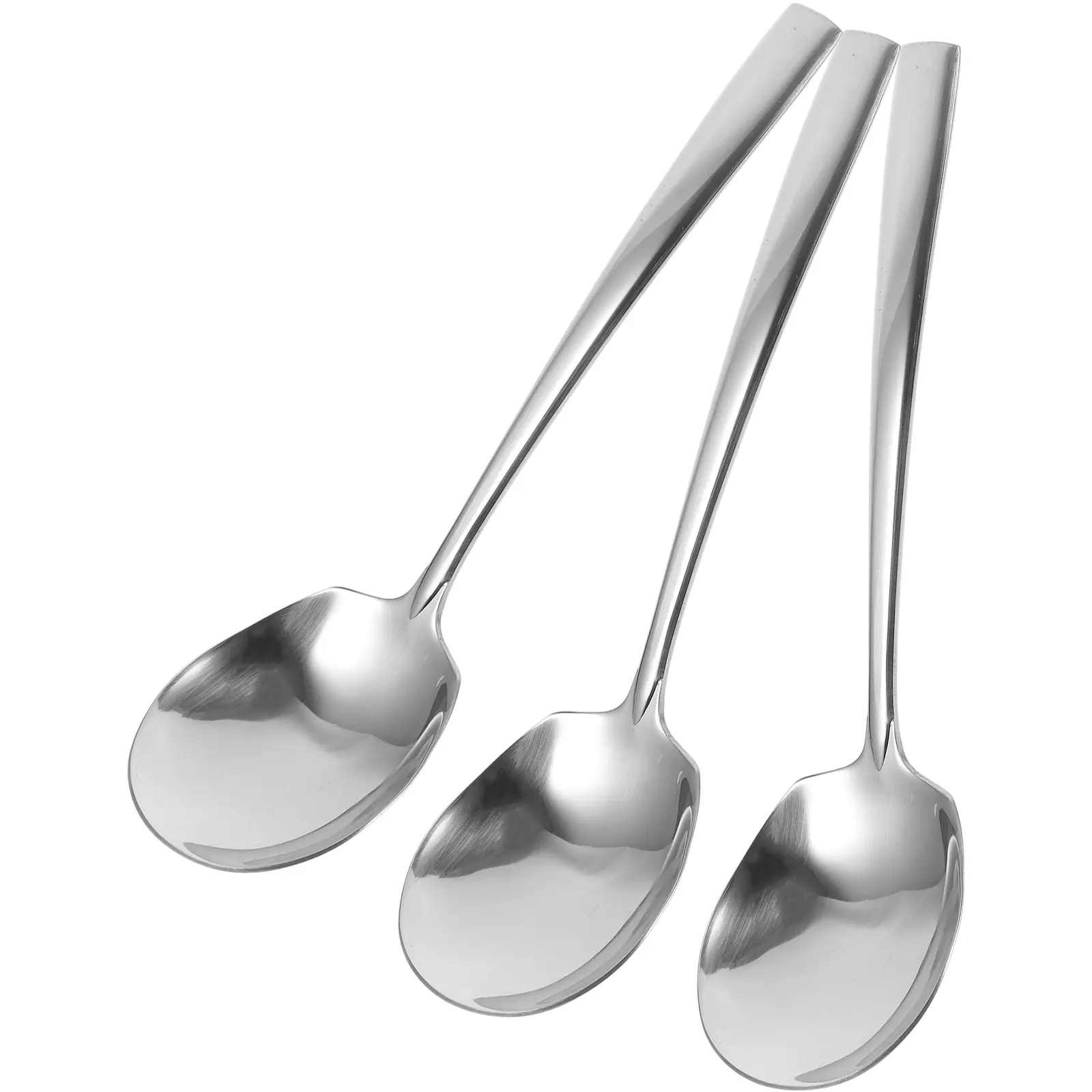 3 Pcs Large Stainless Steel Serving Spoons Thickened Heavy Duty Spoon for Buffet Restaurant Home Use Multi Functional
