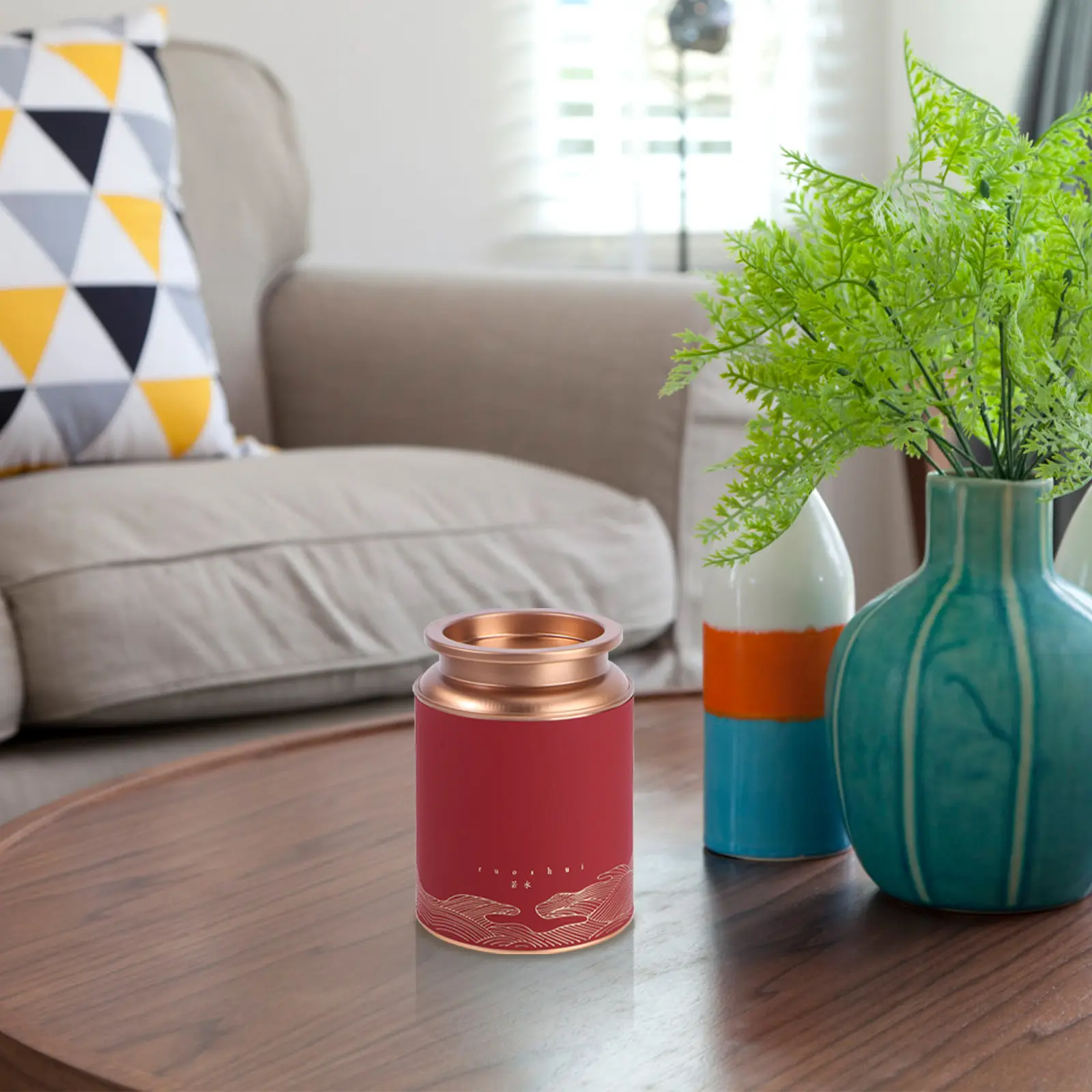 Round Tea Pot Container Sealing Canister Jar Storage Decorative Jars Coffee Cup Tin Sealed